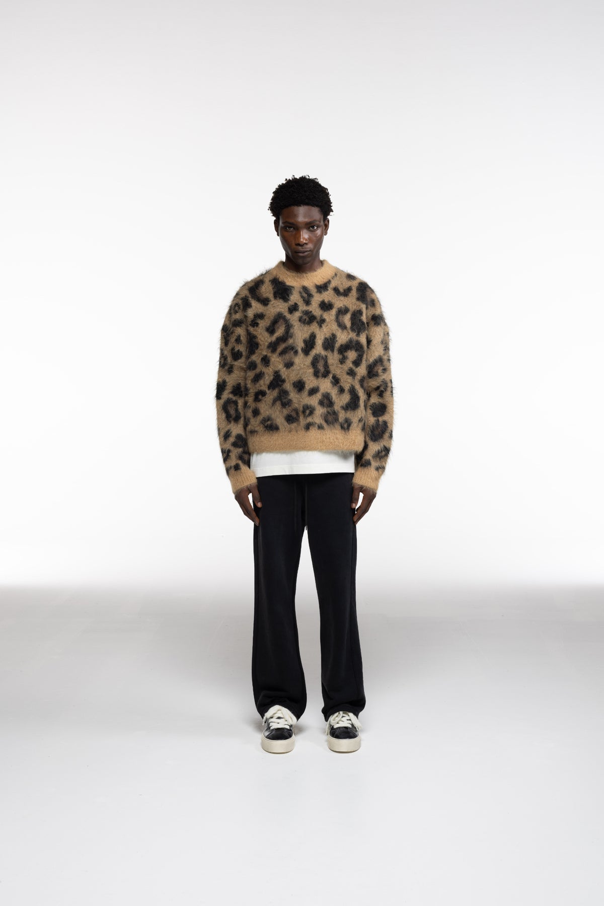 Cole Buxton | Leopard Knit Sweater | Mens | Leopard