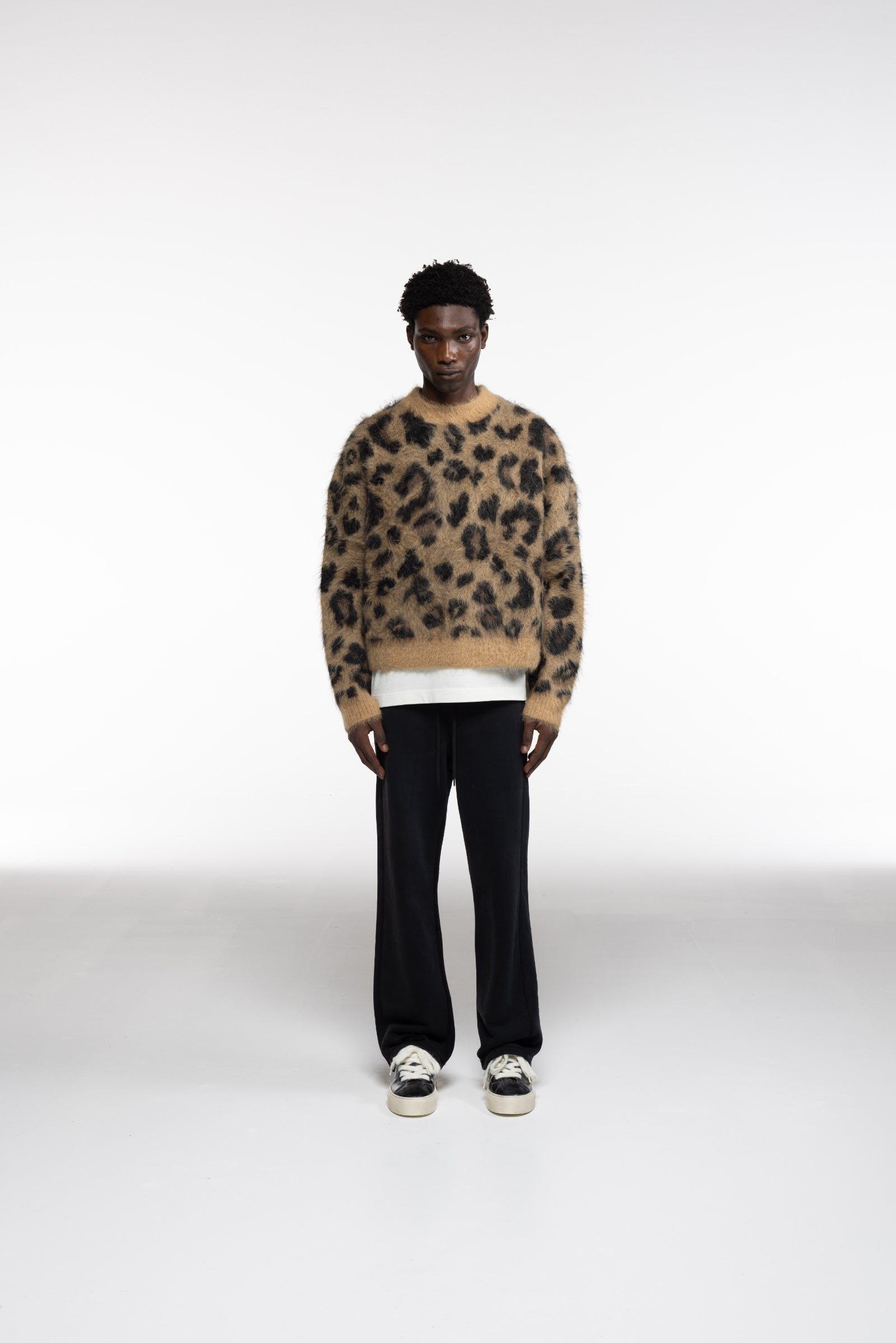 Cole Buxton | Leopard Knit Sweater | Mens | Leopard