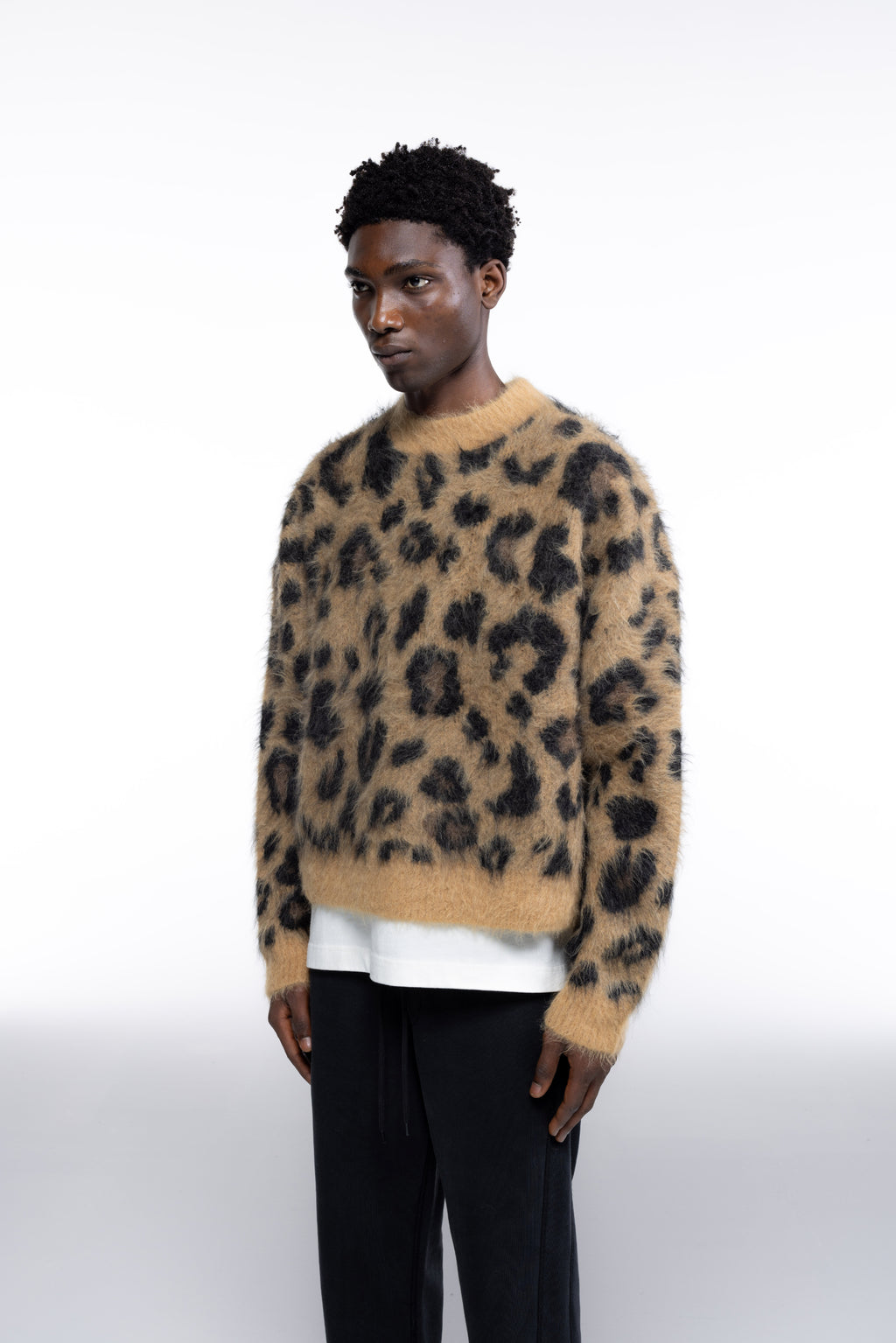 Cole Buxton | Leopard Knit Sweater | Mens | Leopard
