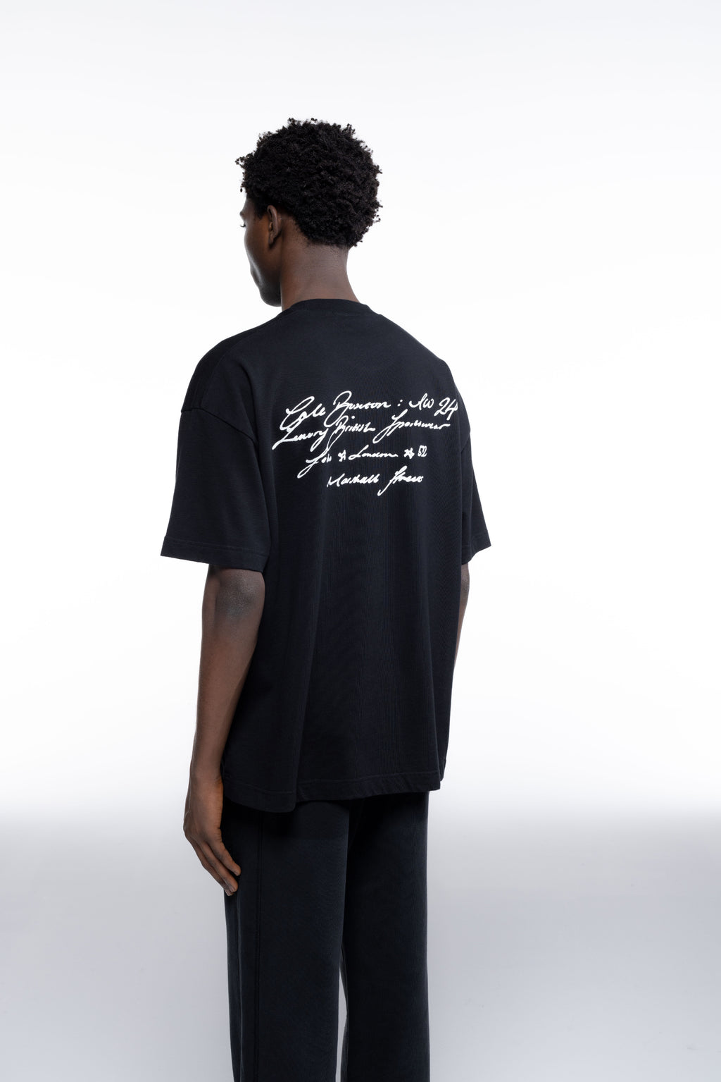 Cole Buxton | Script T-Shirt | Mens | Black