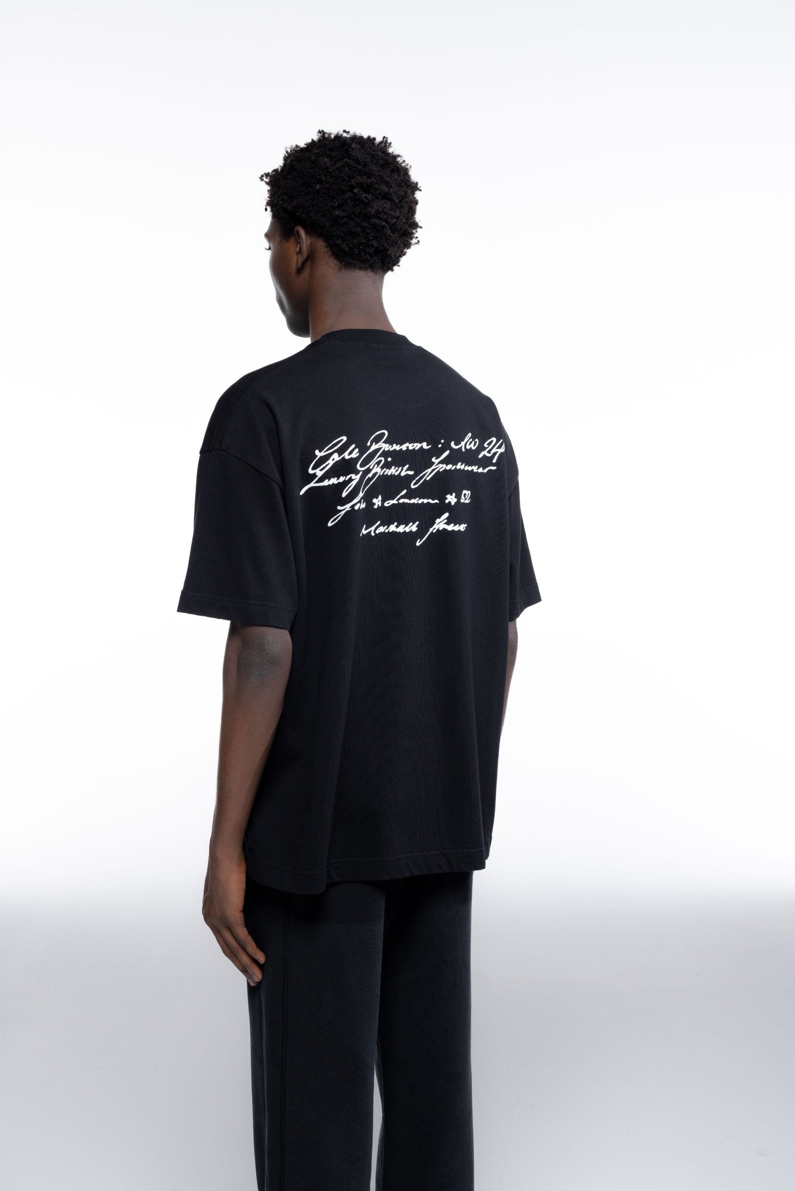Cole Buxton | Script T-Shirt | Mens | Black