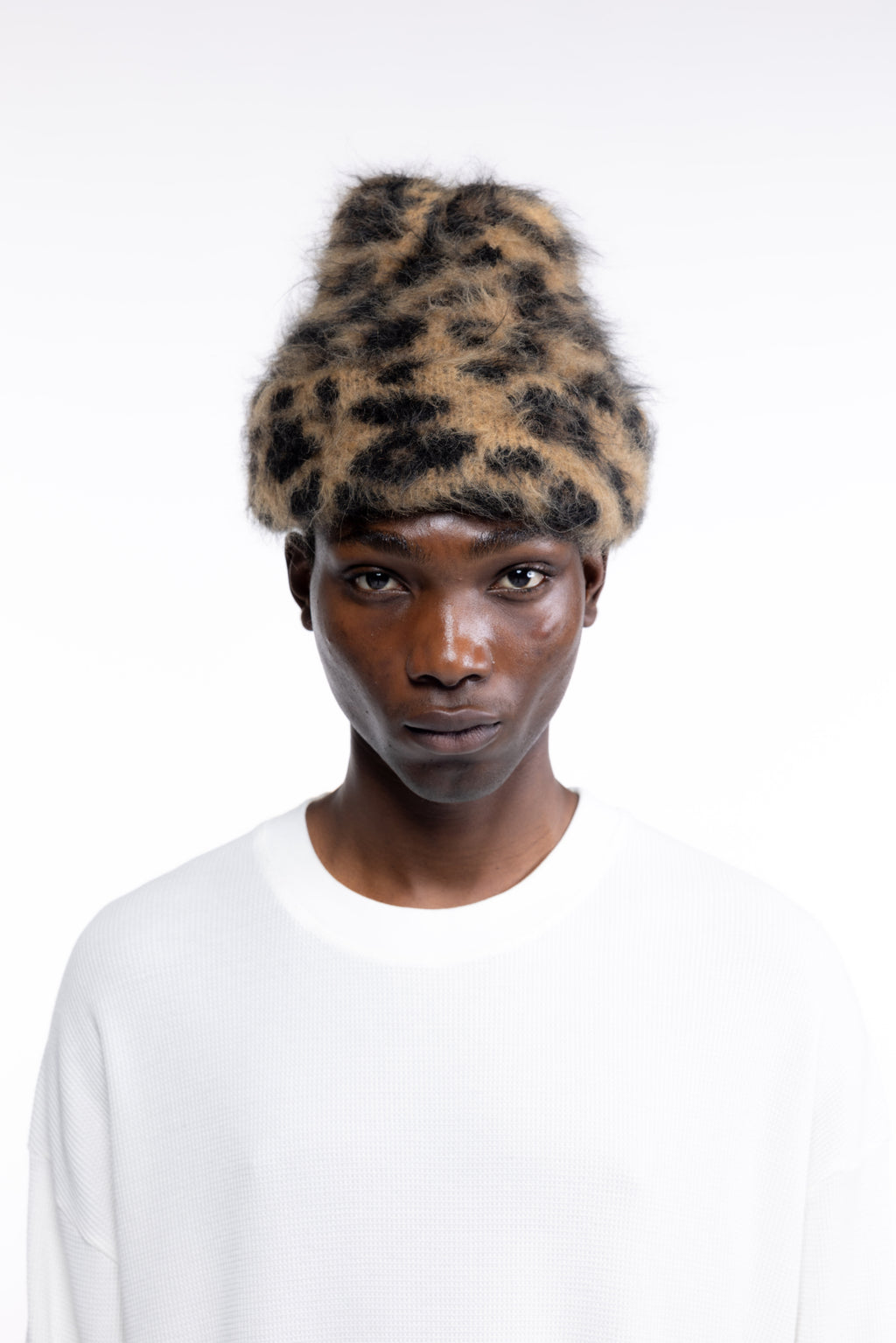 Cole Buxton | Leopard Knit Beanie | Mens | Leopard
