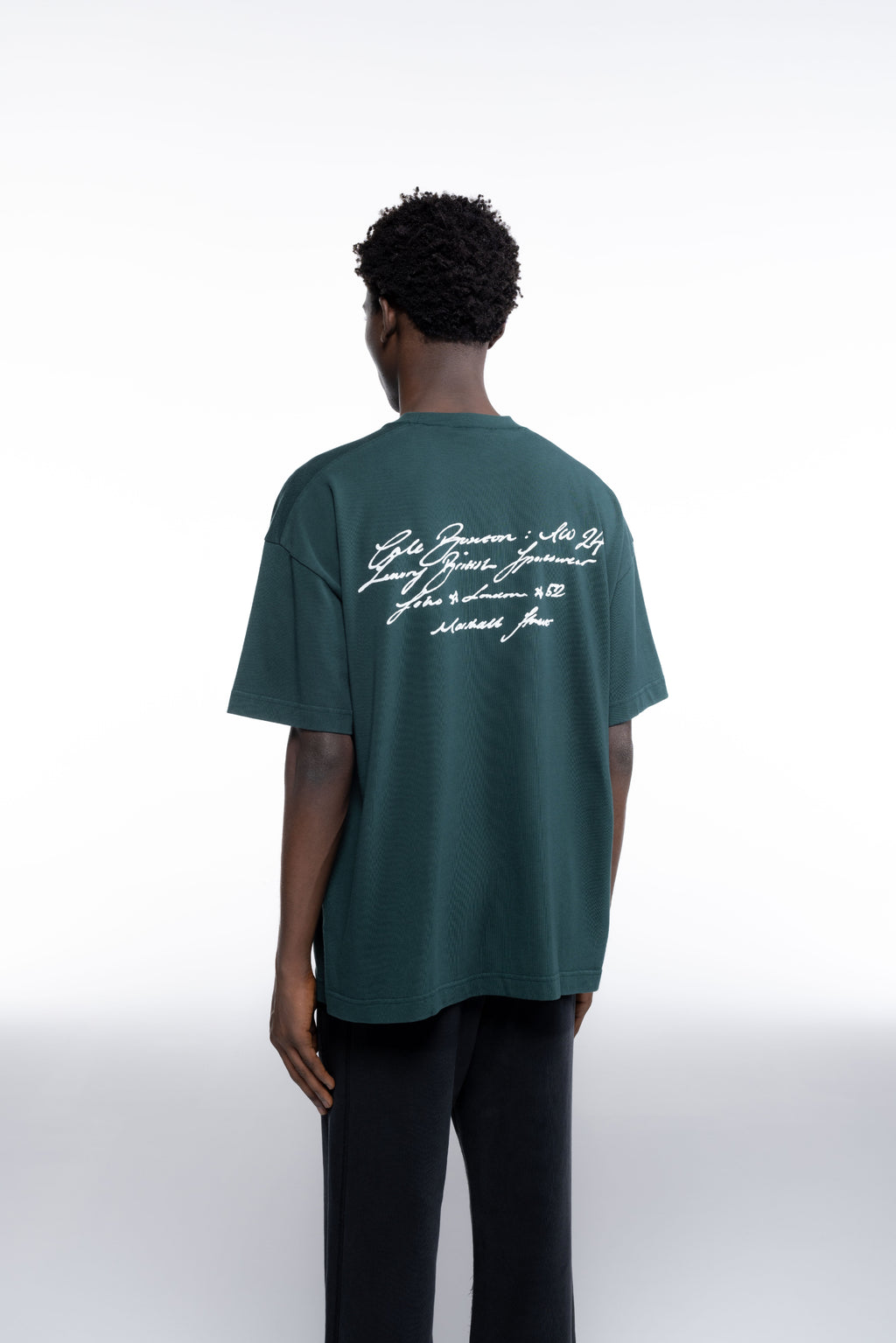 Cole Buxton | Script T-Shirt | Mens | Forest Green
