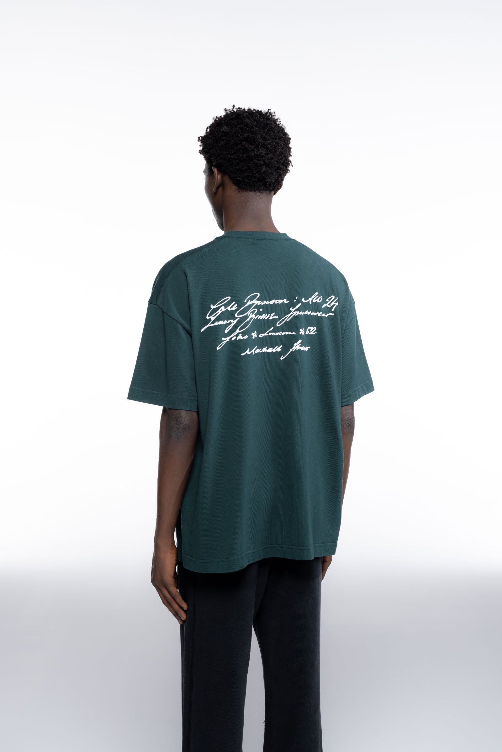 Cole Buxton | Script T-Shirt | Mens | Forest Green