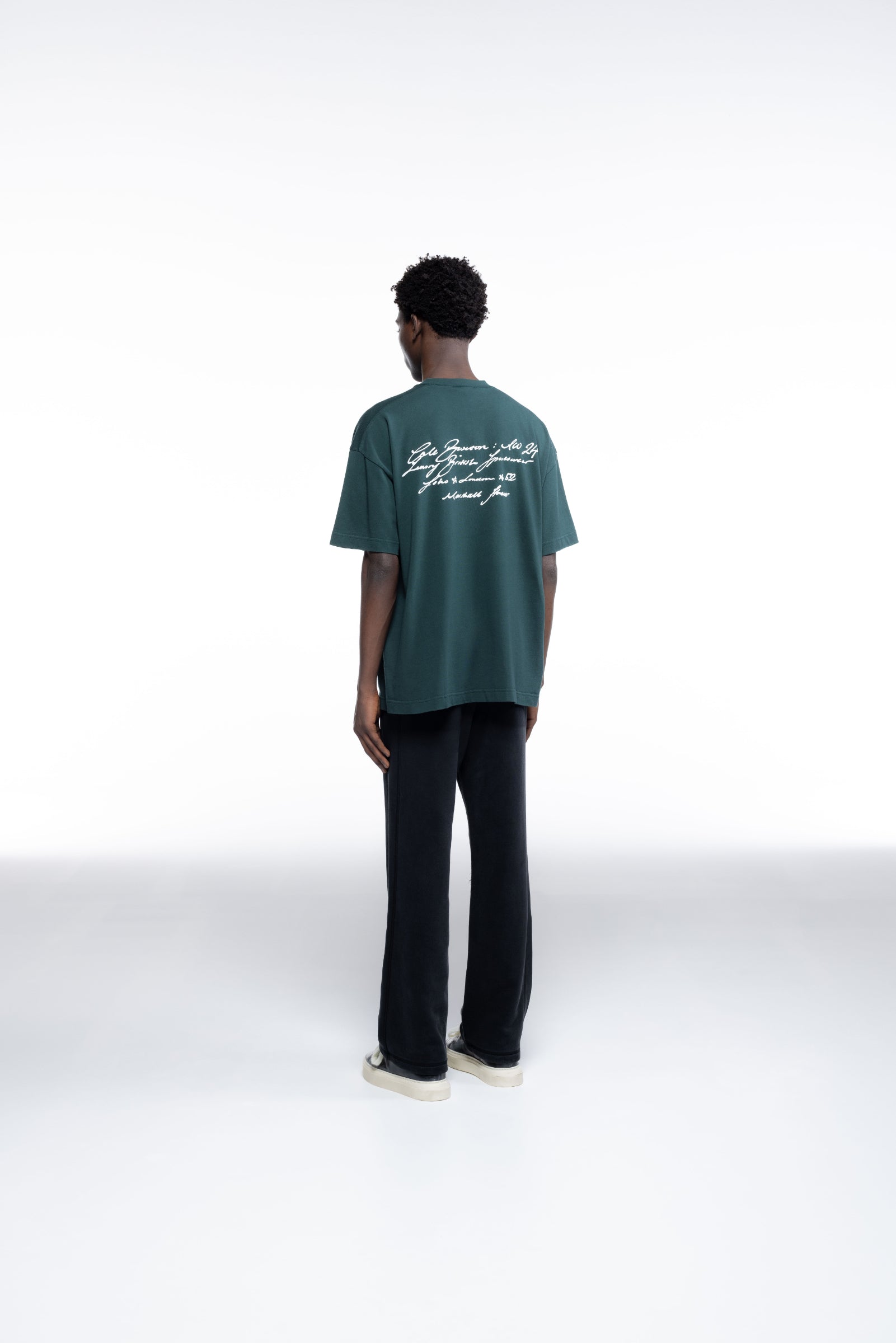 Cole Buxton | Script T-Shirt | Mens | Forest Green