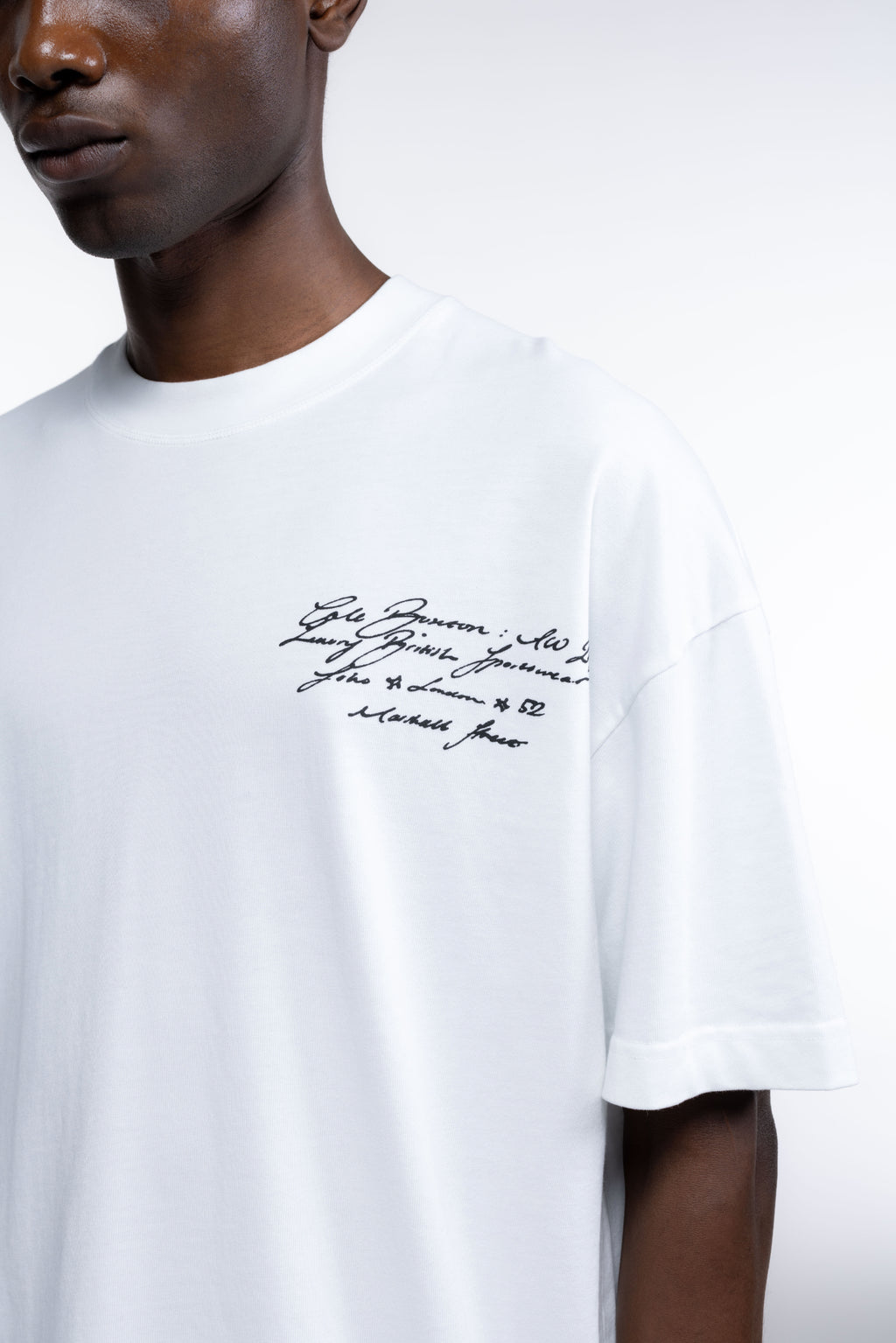 Cole Buxton | Script T-Shirt | Mens | White