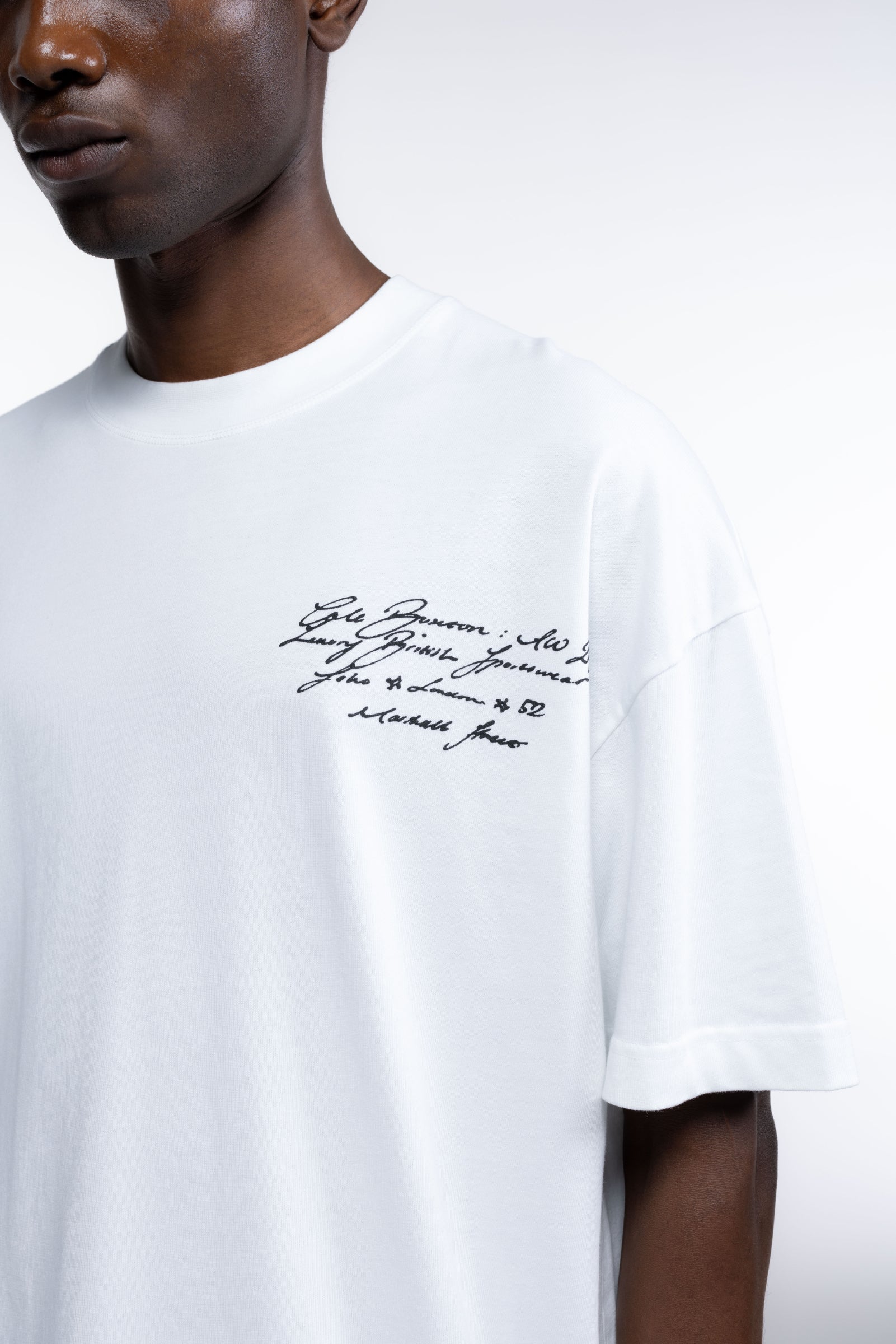 Cole Buxton | Script T-Shirt | Mens | White