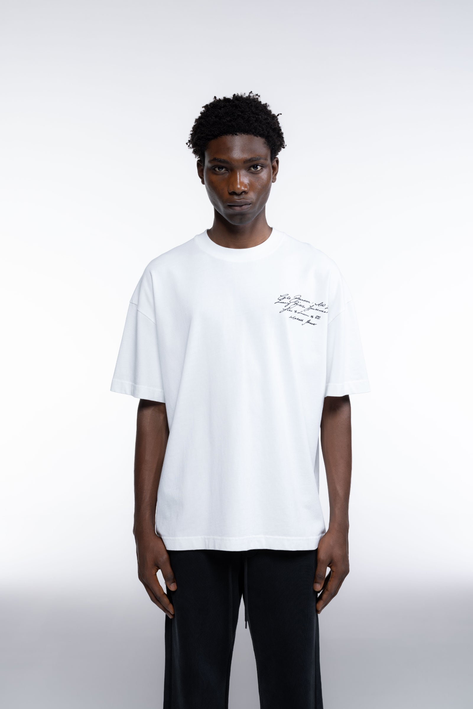Cole Buxton | Script T-Shirt | Mens | White