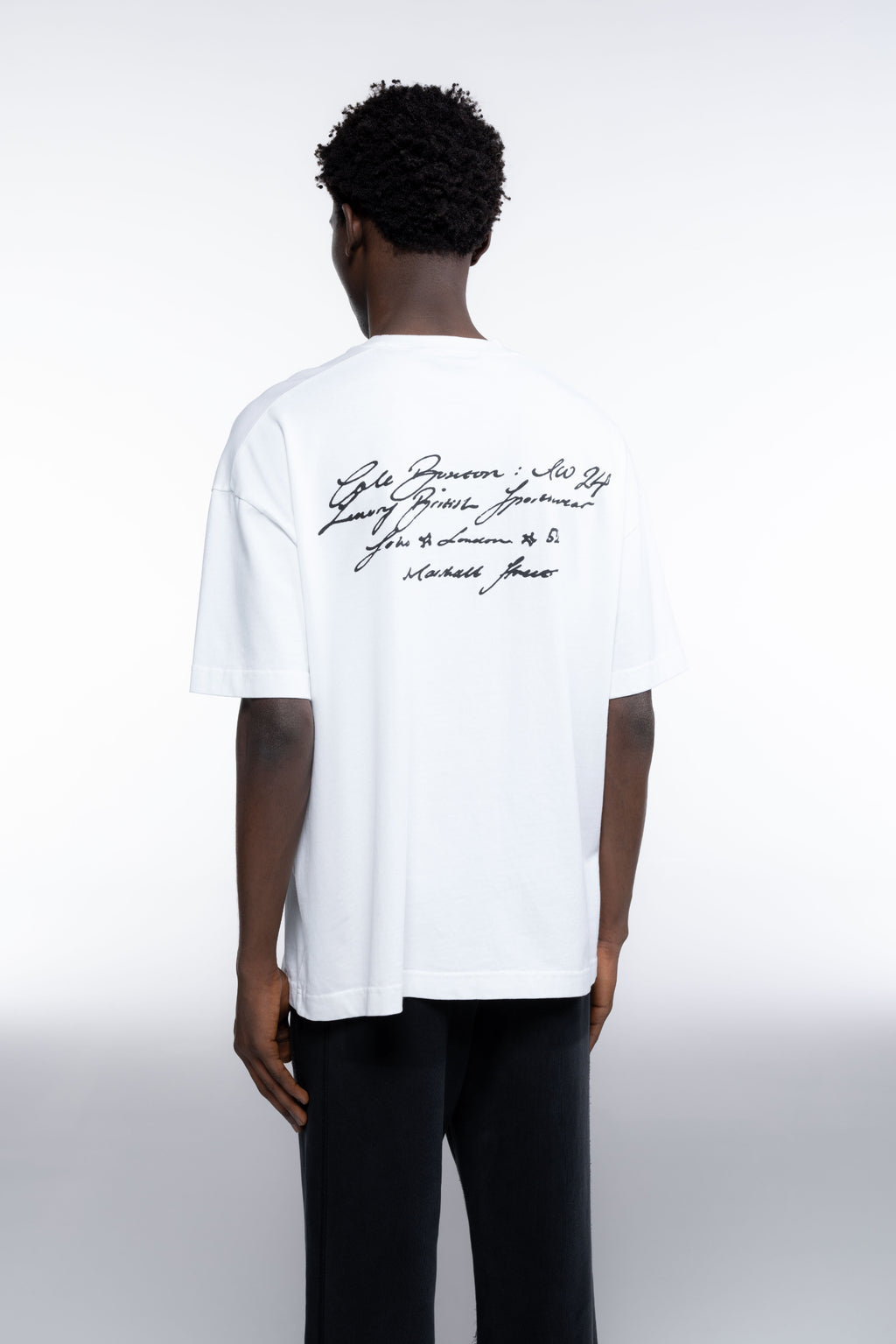 Cole Buxton | Script T-Shirt | Mens | White