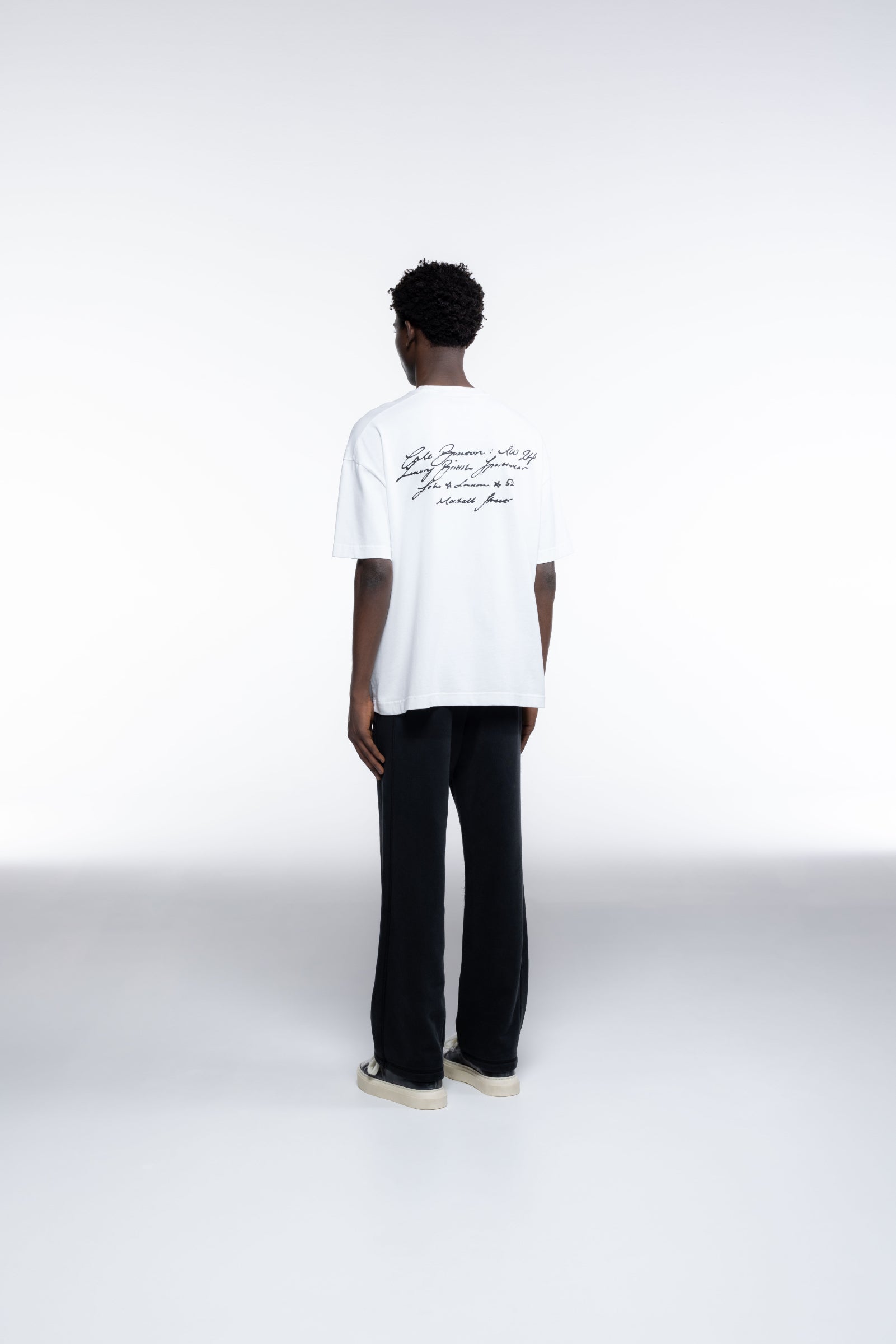 Cole Buxton | Script T-Shirt | Mens | White