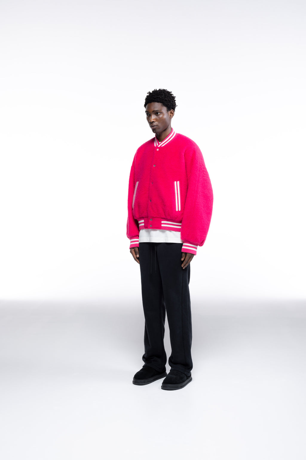 Cole Buxton | Wool Bomber | Mens | Pink