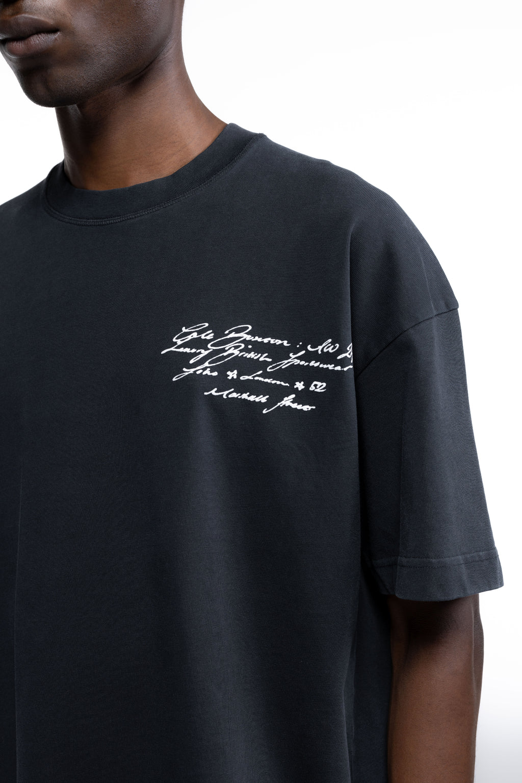 Cole Buxton | Script T-Shirt | Mens | Vintage Black