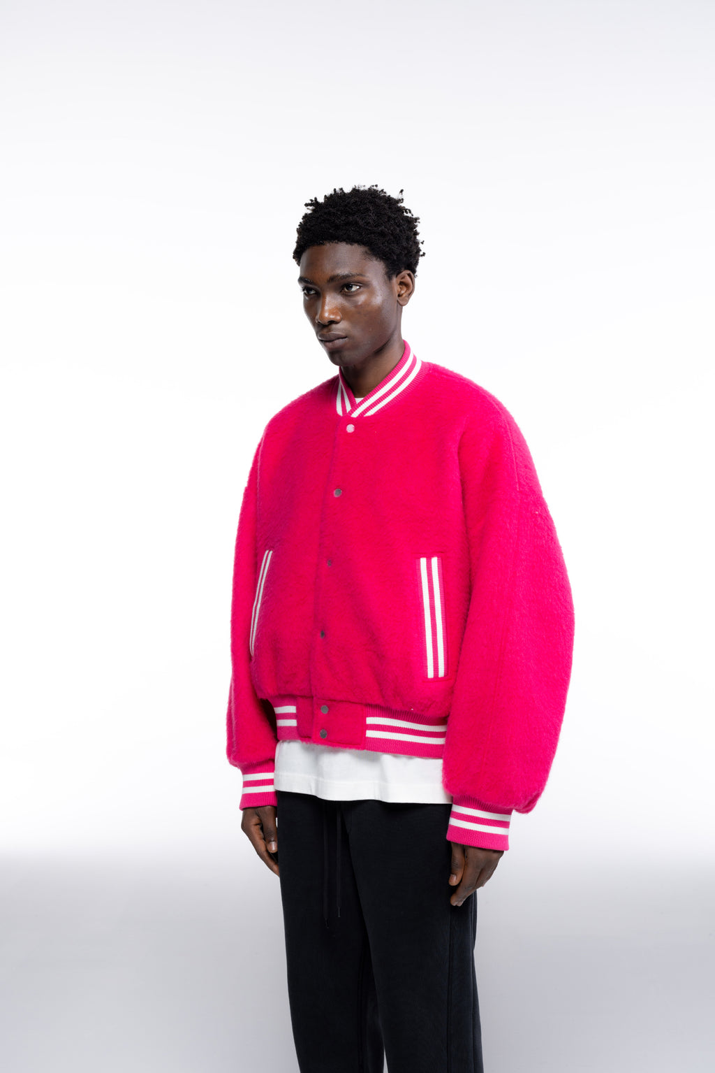 Cole Buxton | Wool Bomber | Mens | Pink