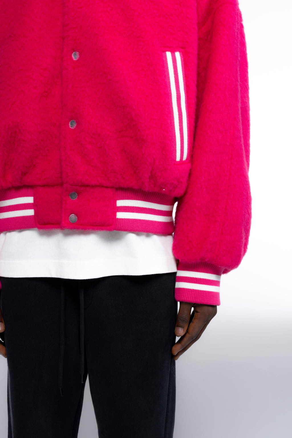 Cole Buxton | Wool Bomber | Mens | Pink