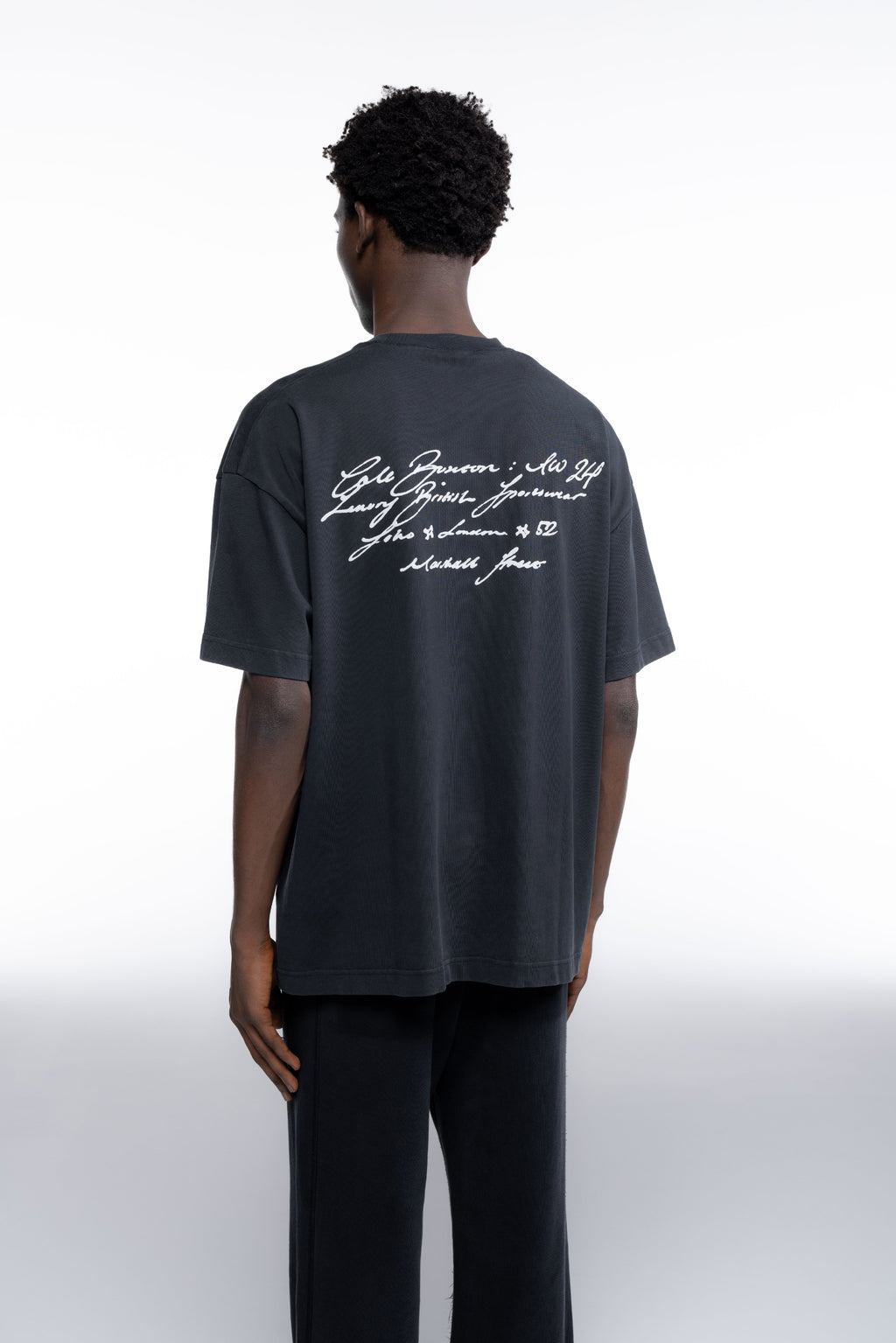 Cole Buxton | Script T-Shirt | Mens | Vintage Black