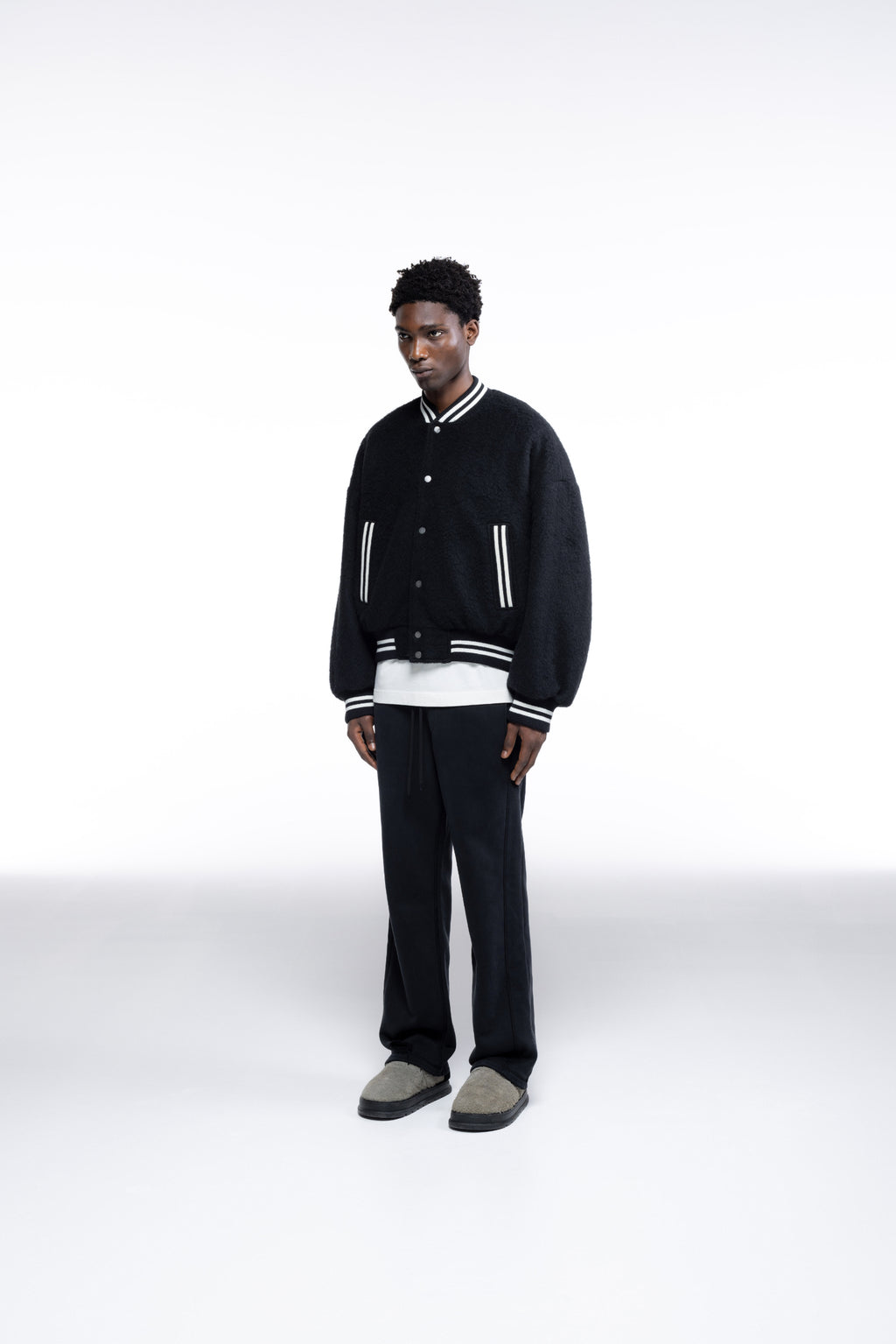 Cole Buxton | Wool Bomber | Mens | Black