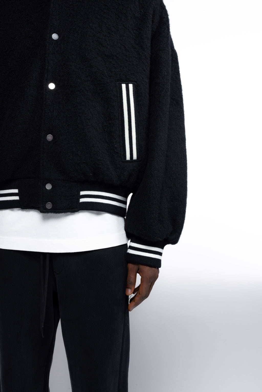 Cole Buxton | Wool Bomber | Mens | Black
