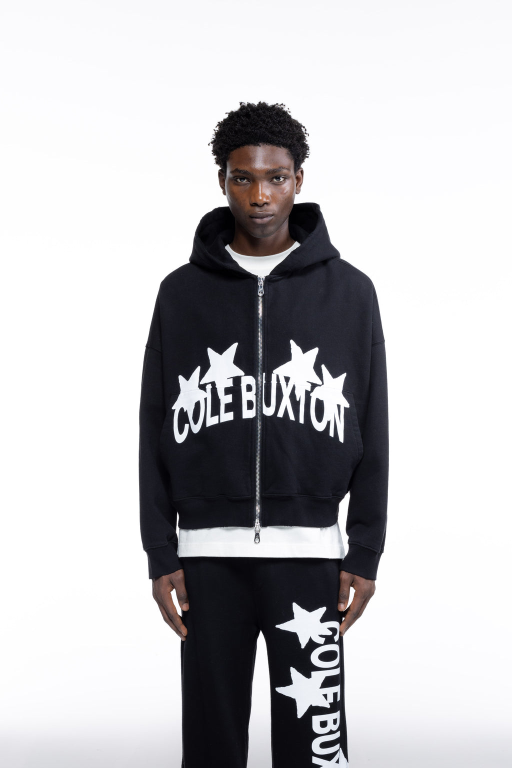 Cole Buxton | 4 Star Zipped Hoodie | Mens | Black