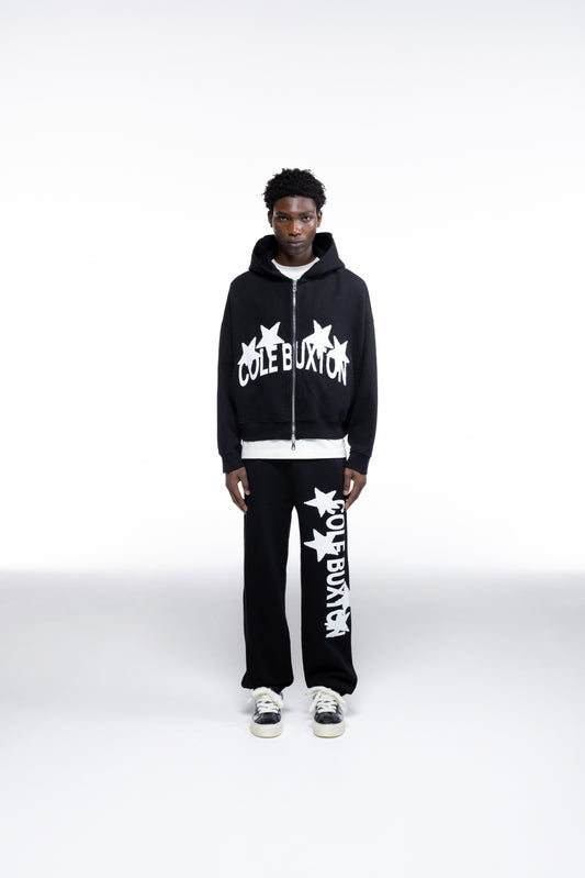 Cole Buxton | 4 Star Zipped Hoodie | Mens | Black