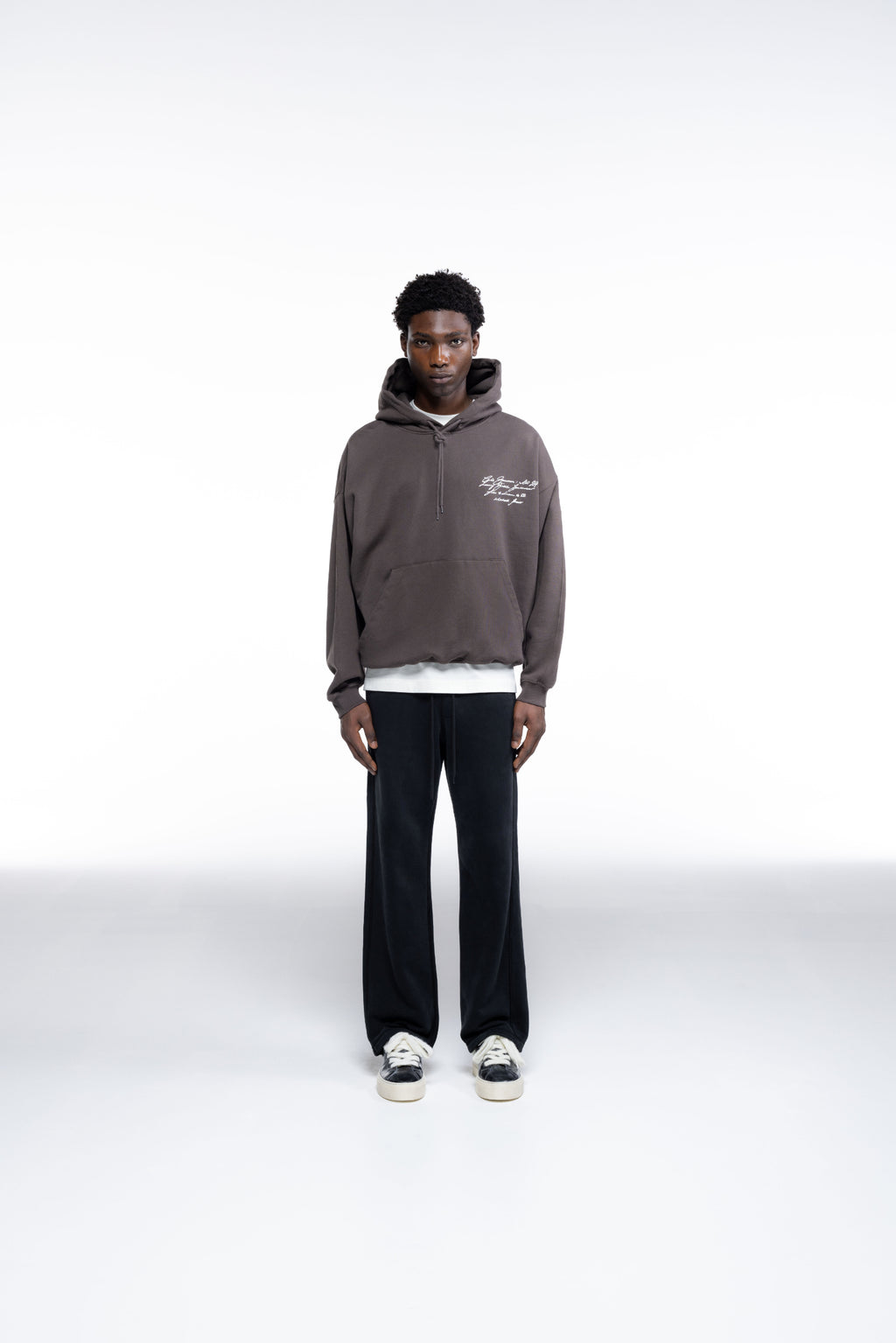 Cole Buxton | Script Hoodie | Mens | Brown