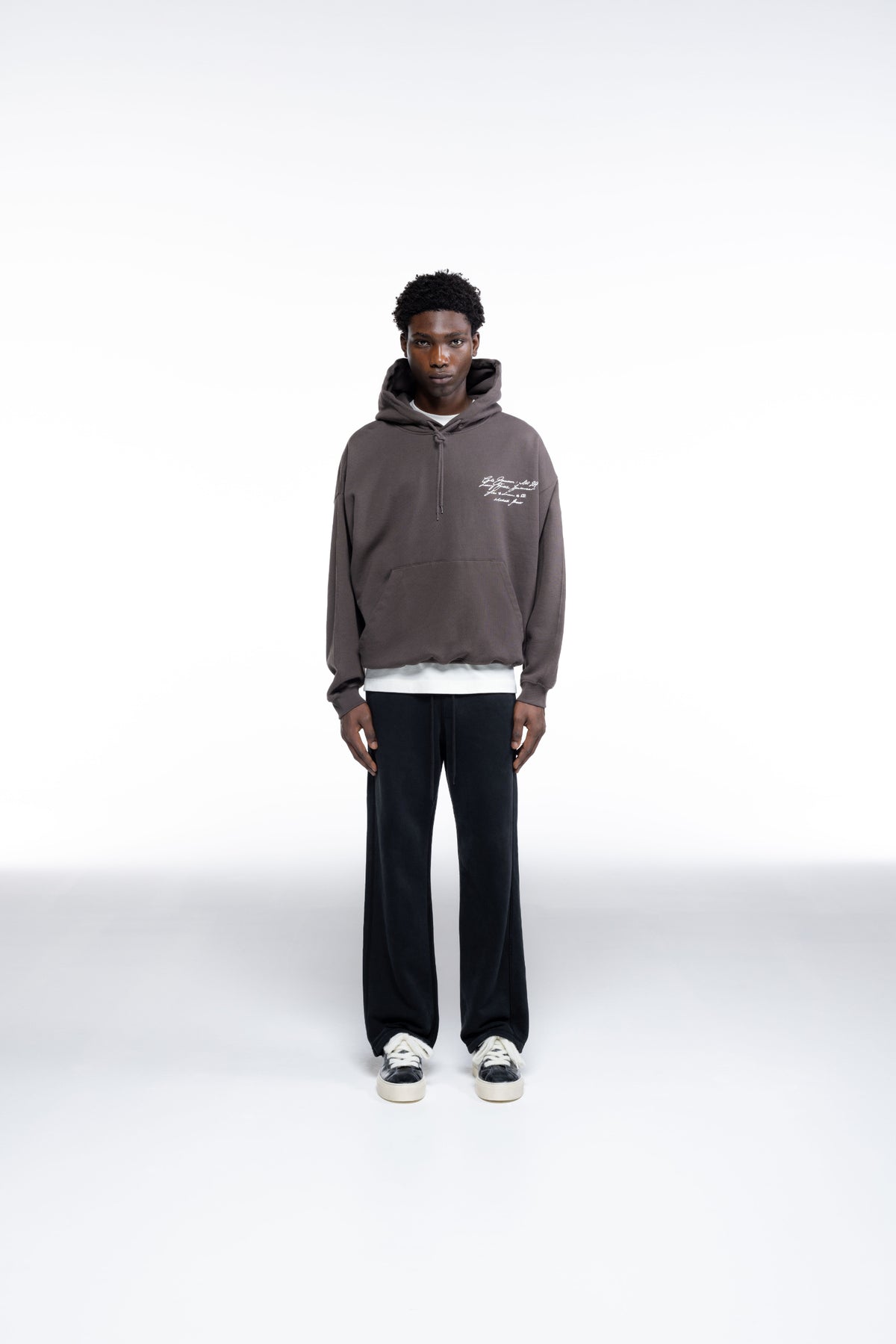 Cole Buxton | Script Hoodie | Mens | Brown