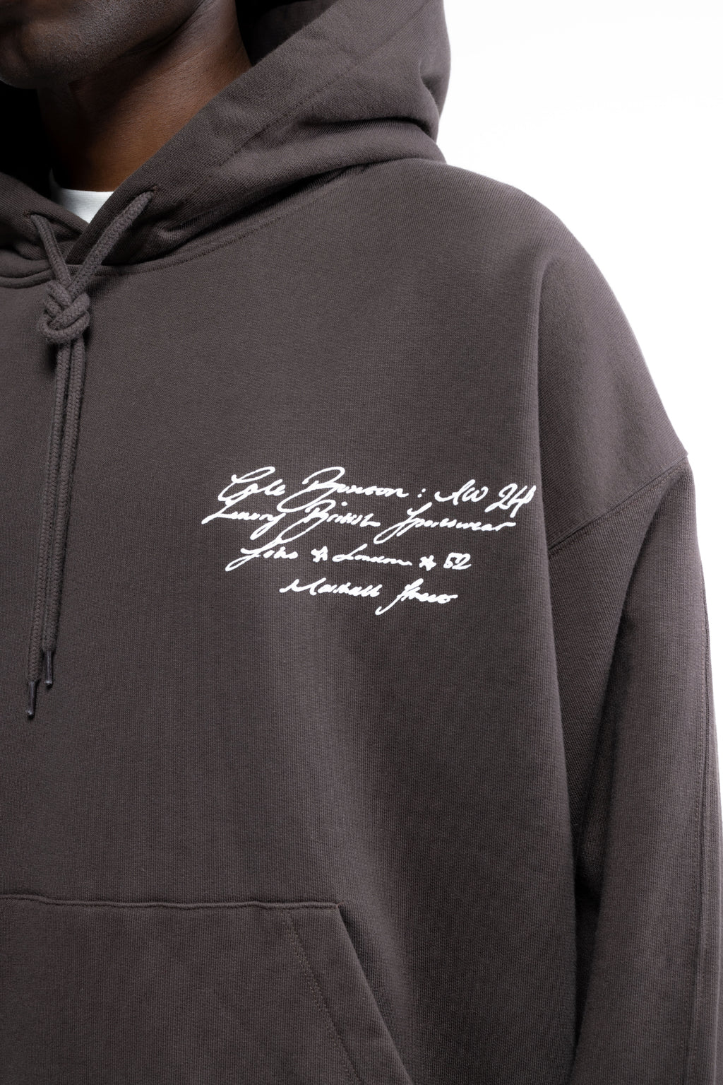 Cole Buxton | Script Hoodie | Mens | Brown