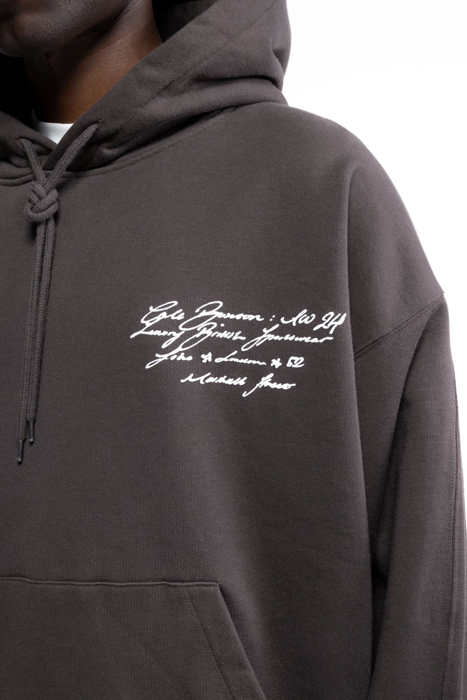 Cole Buxton | Script Hoodie | Mens | Brown