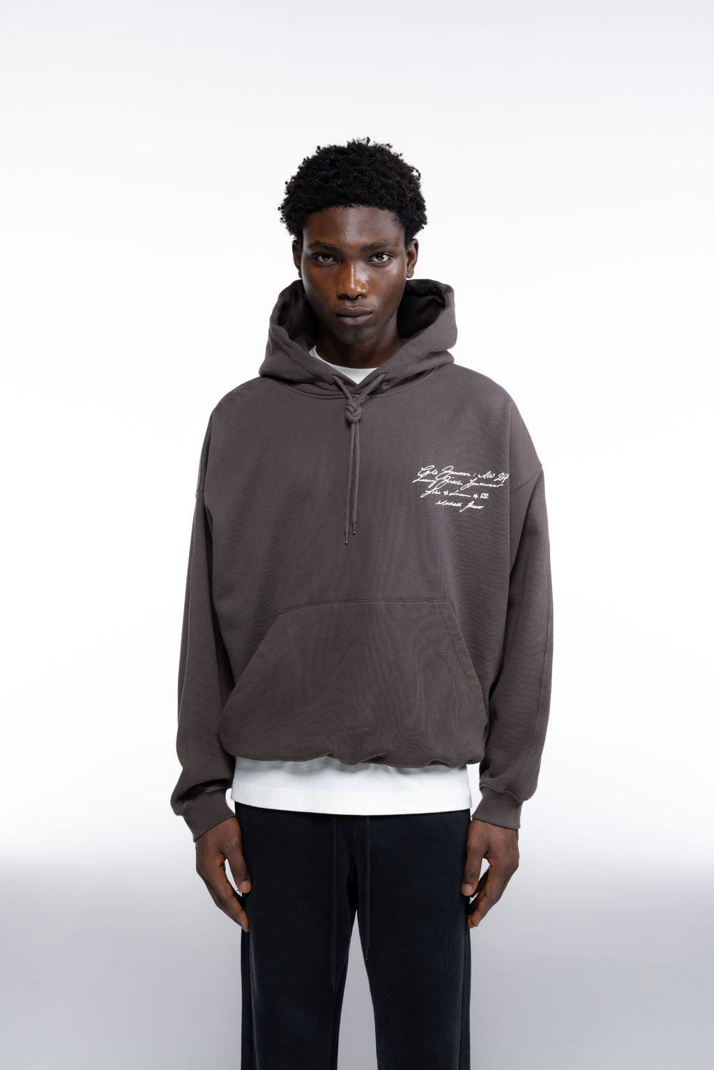 Cole Buxton | Script Hoodie | Mens | Brown