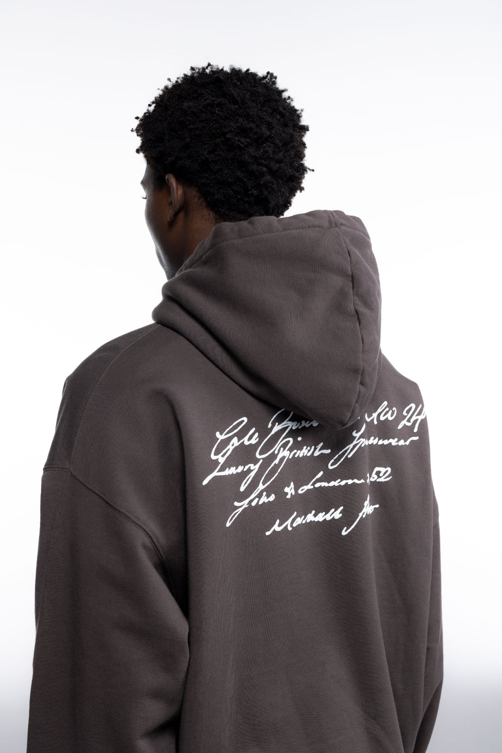 Cole Buxton | Script Hoodie | Mens | Brown