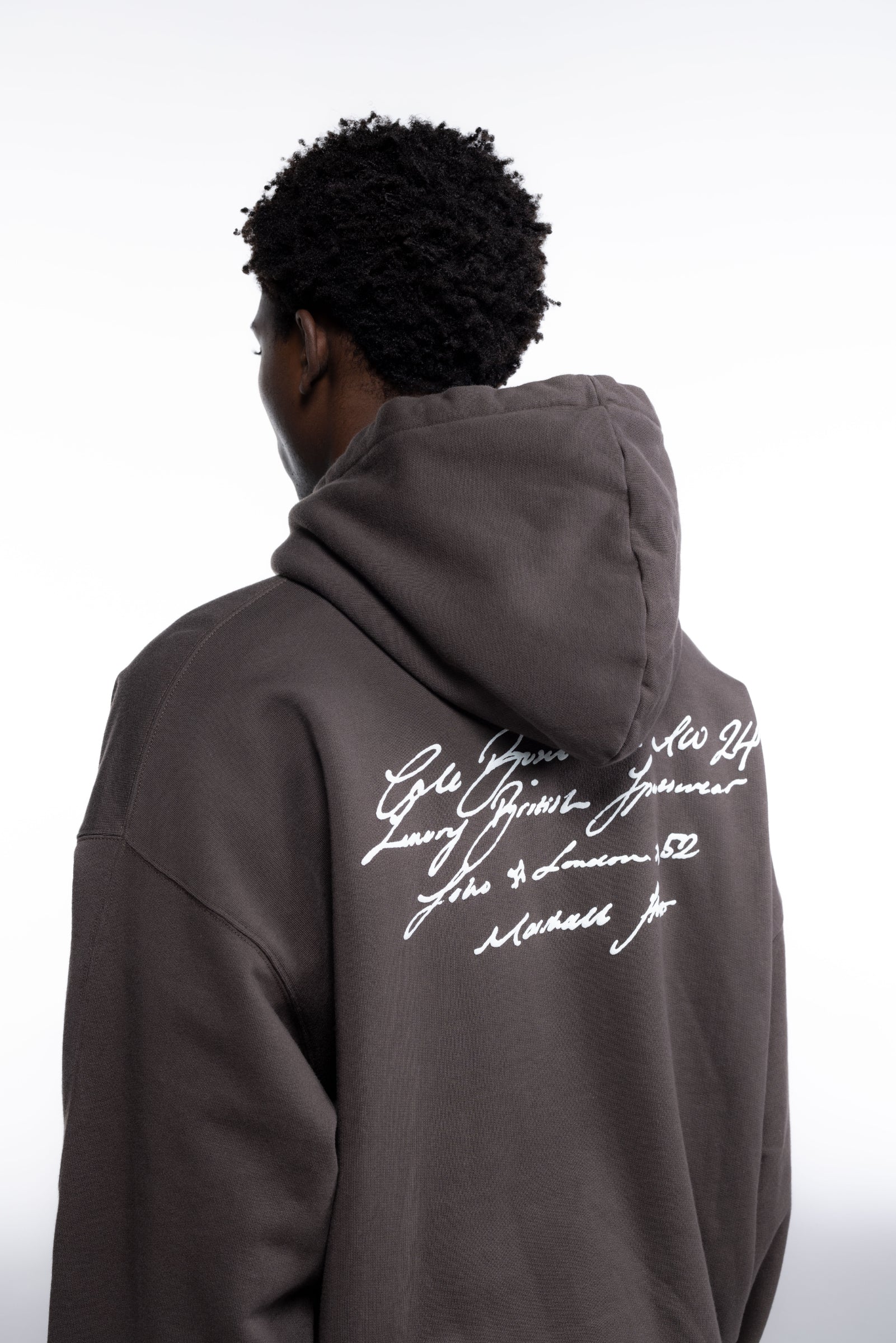 Cole Buxton | Script Hoodie | Mens | Brown