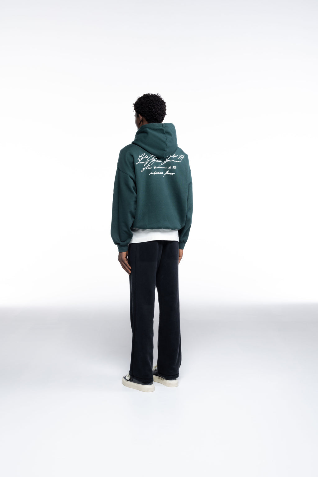 Cole Buxton | Script Hoodie | Mens | Forest Green