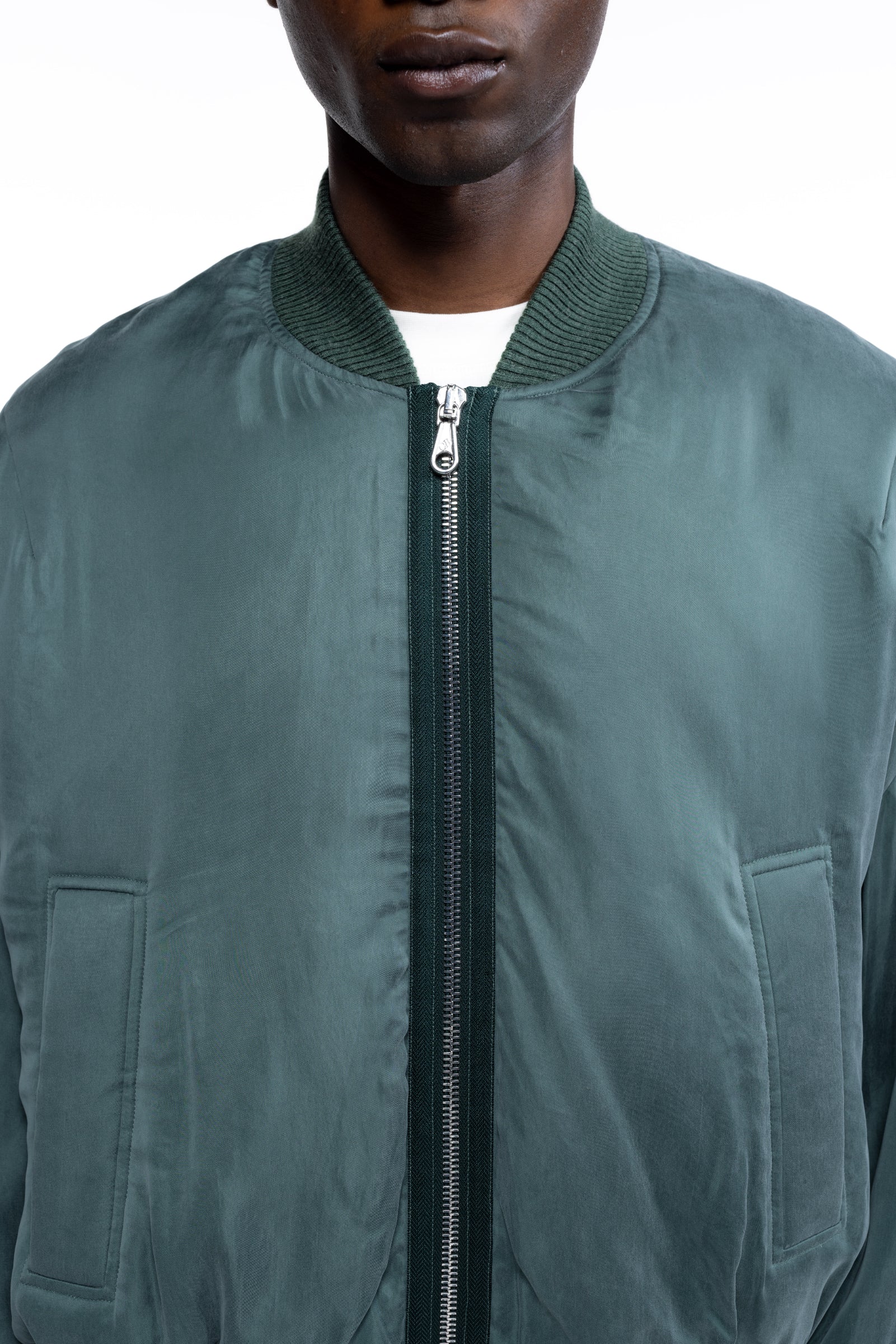 Cole Buxton | Cupro Bomber | Mens | Forest Green