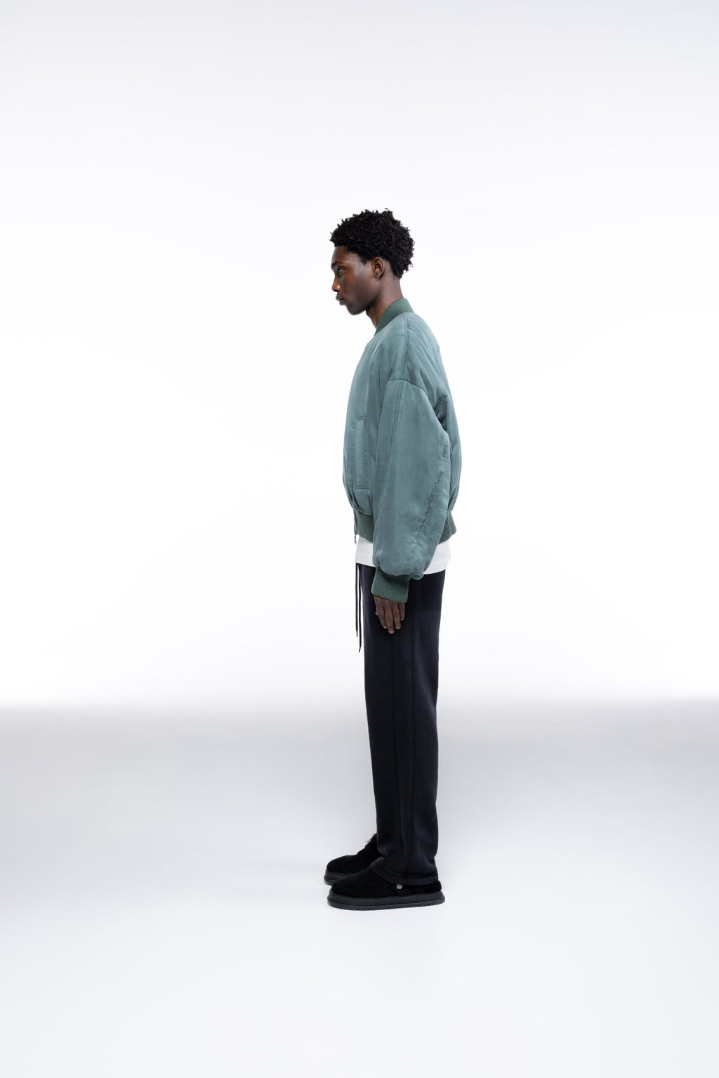 Cole Buxton | Cupro Bomber | Mens | Forest Green