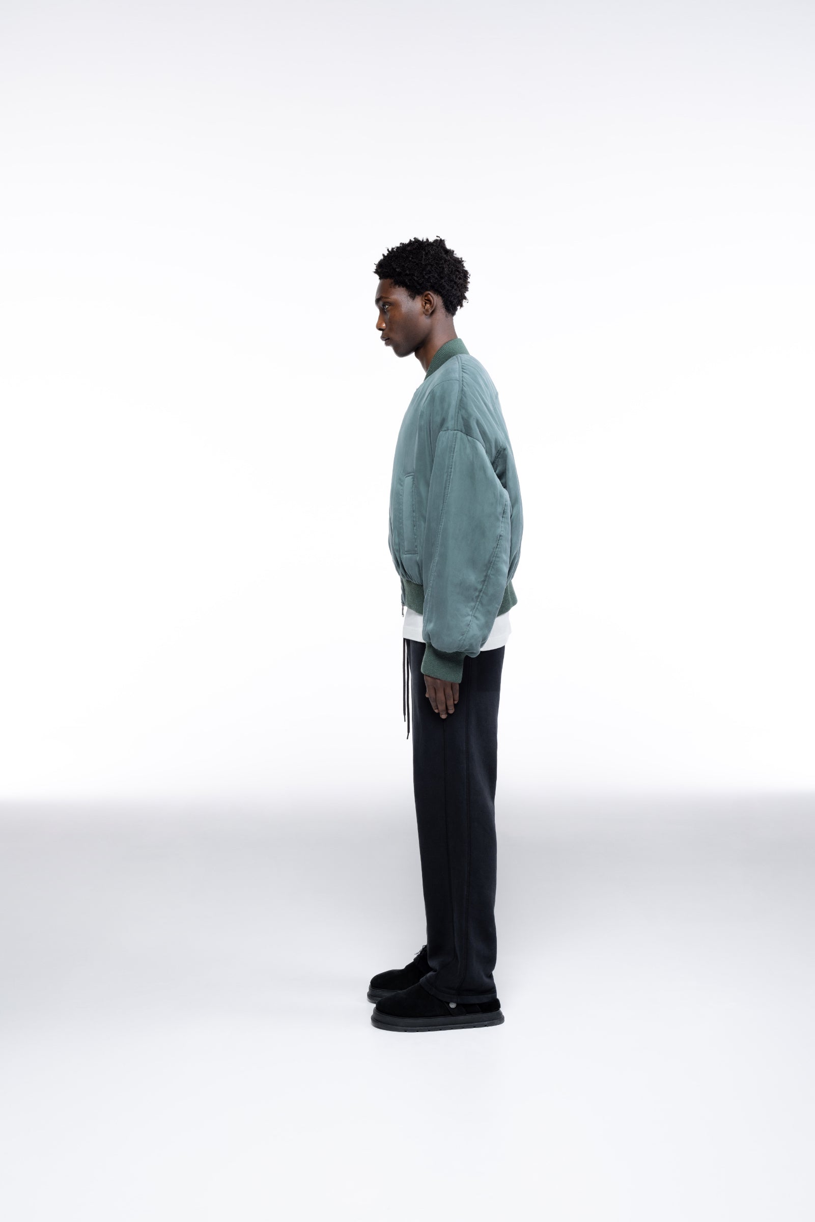 Cole Buxton | Cupro Bomber | Mens | Forest Green