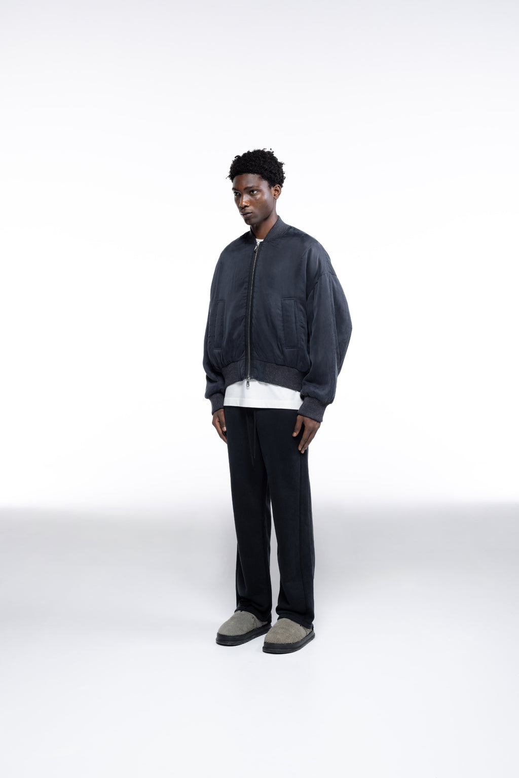 Cole Buxton | Cupro Bomber | Mens | Black