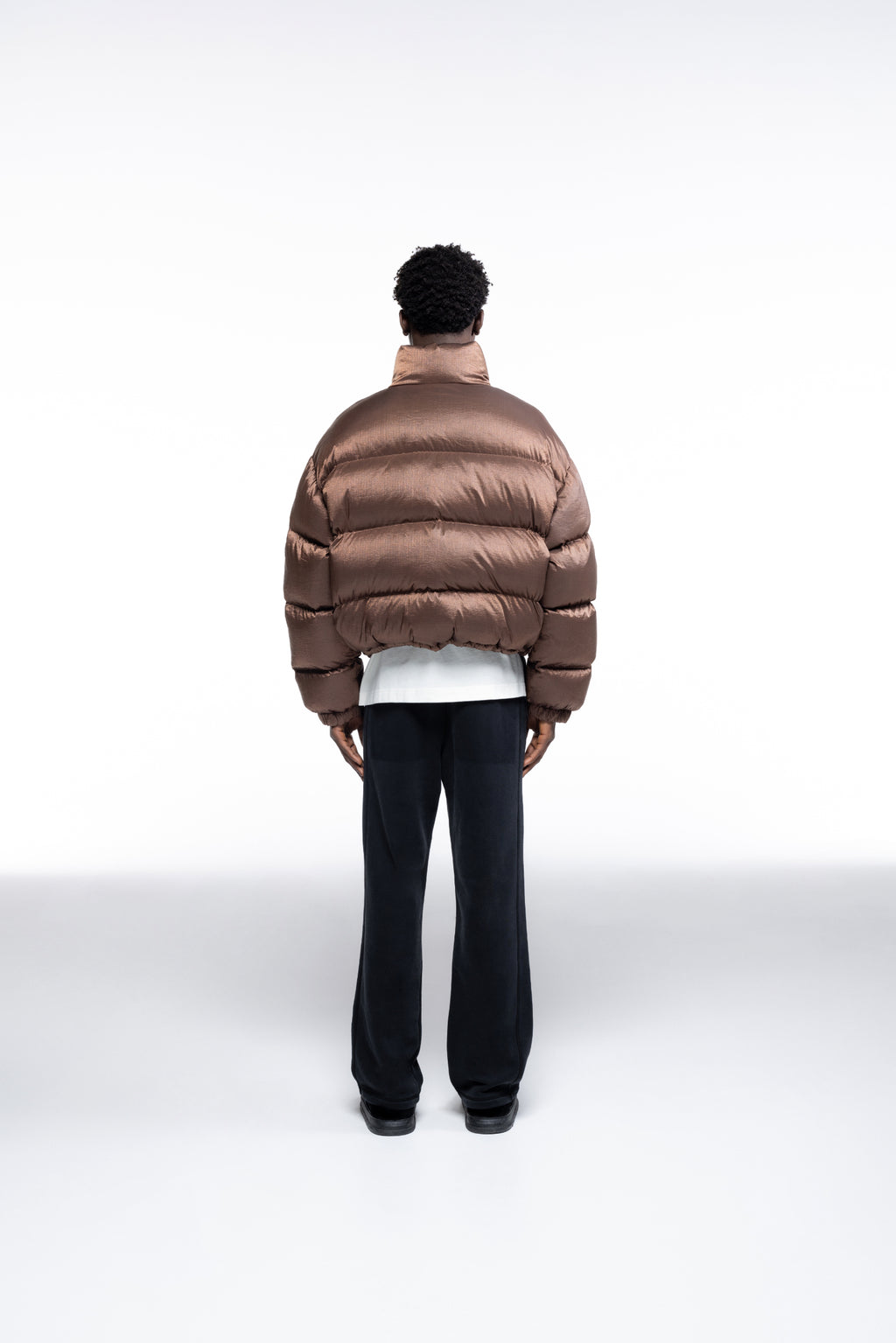 Cole Buxton | Cropped Nylon Ripstop Puffer | Mens | Copper