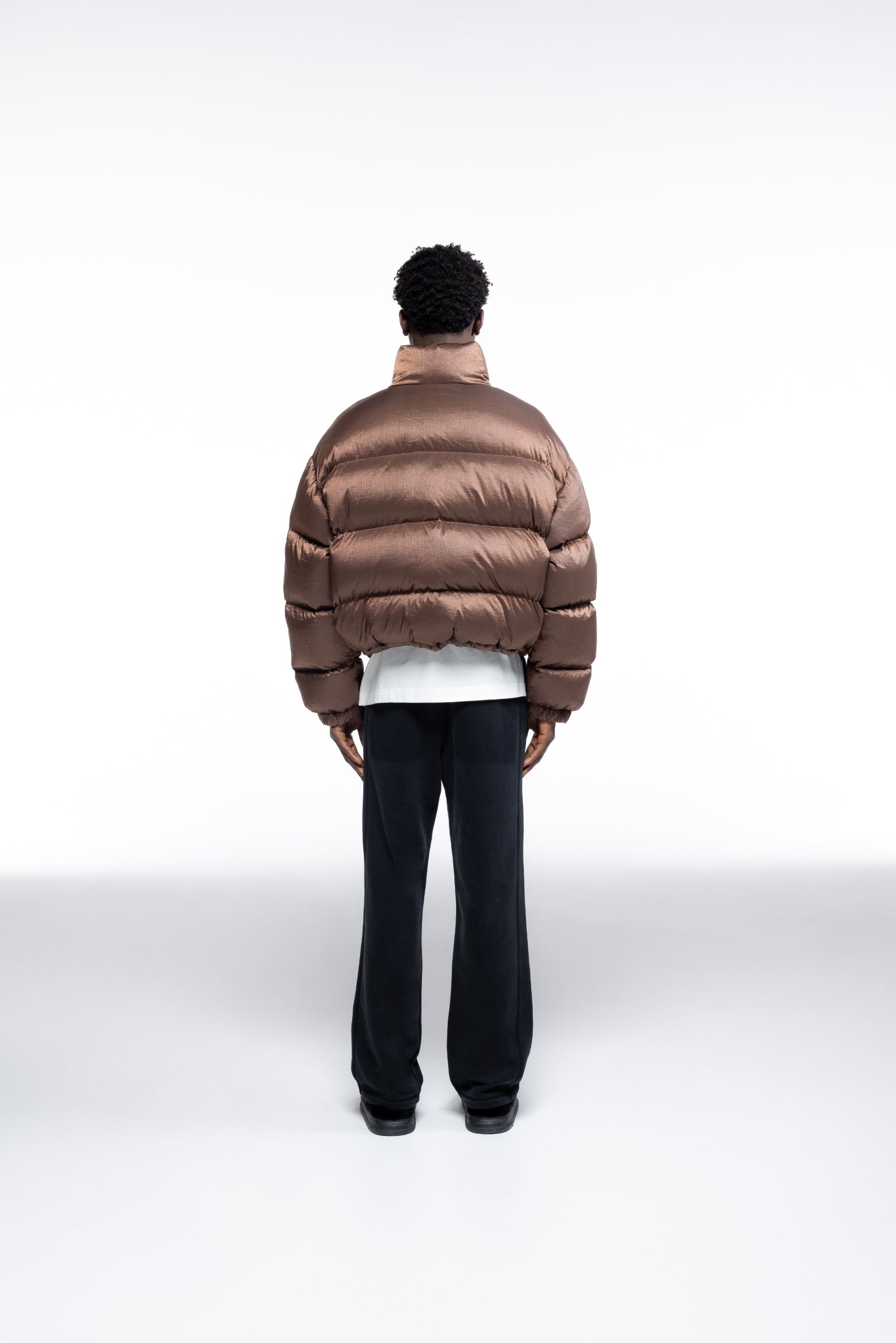 Cole Buxton | Cropped Nylon Ripstop Puffer | Mens | Copper