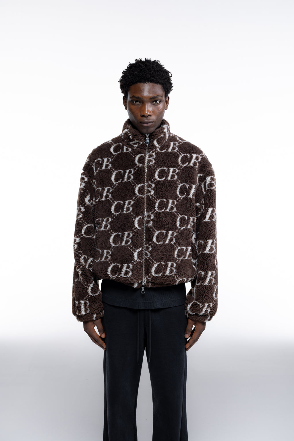 Cole Buxton | Cb Monogram Fleece | Mens | Brown