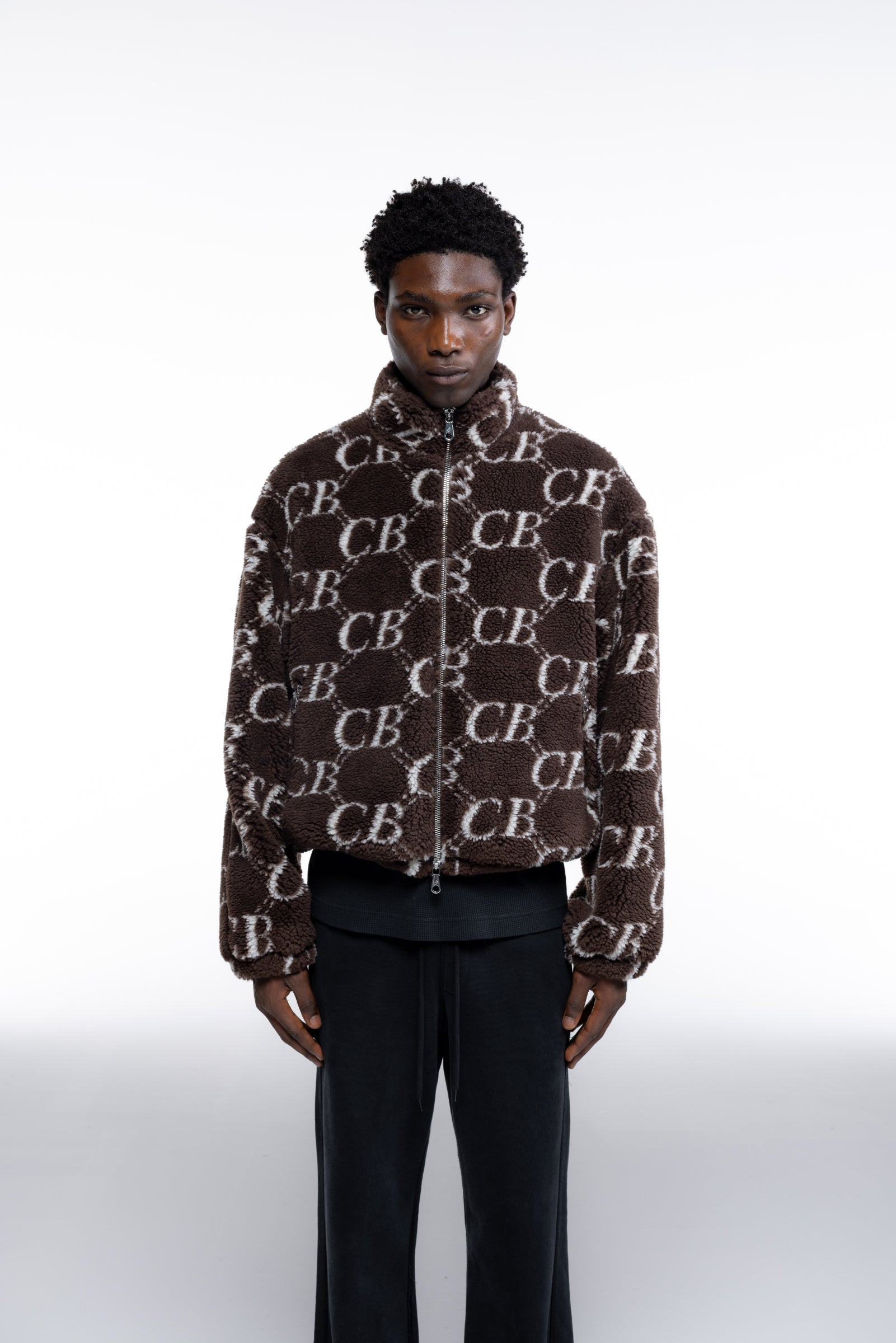 Cole Buxton | Cb Monogram Fleece | Mens | Brown