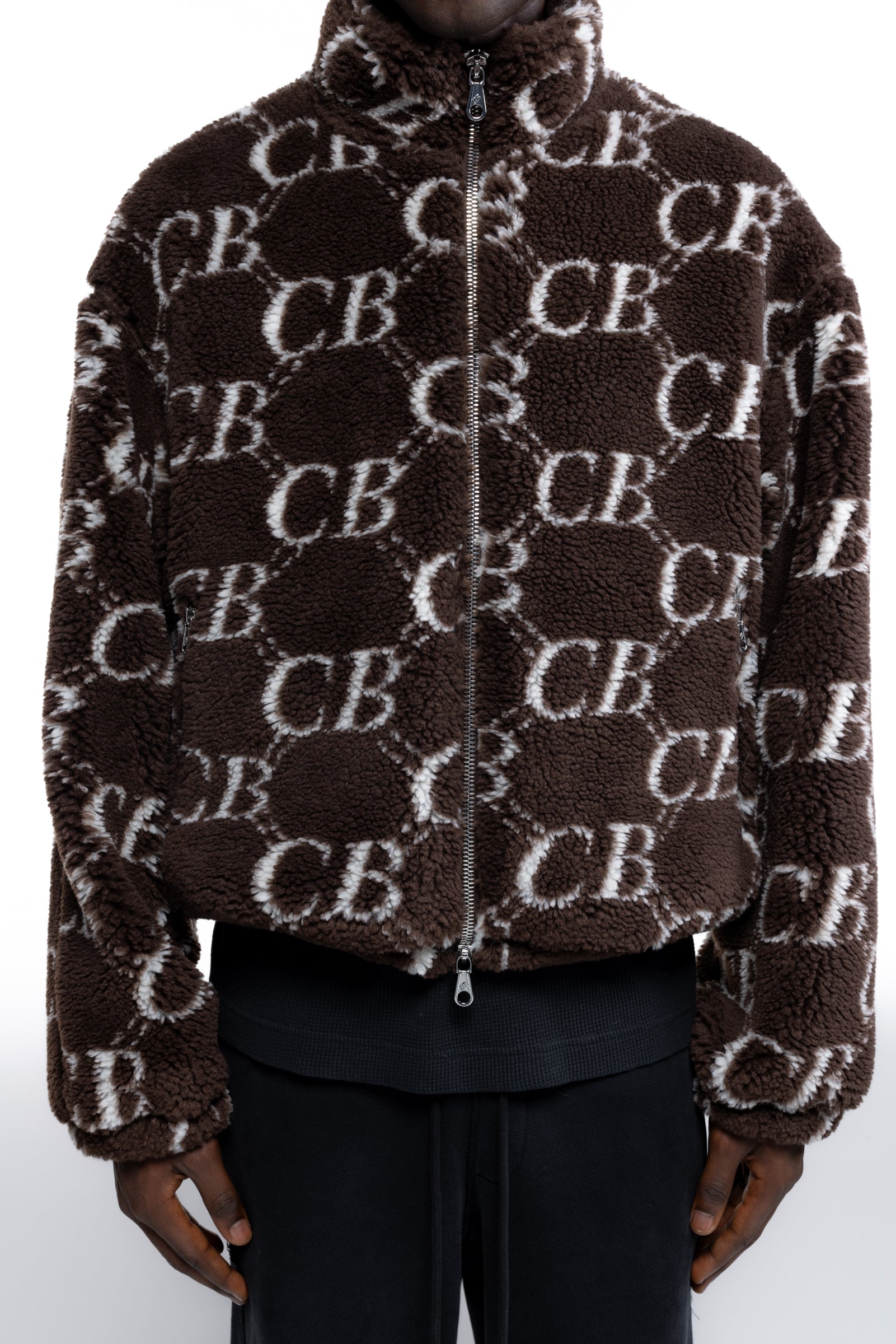 Cole Buxton | Cb Monogram Fleece | Mens | Brown