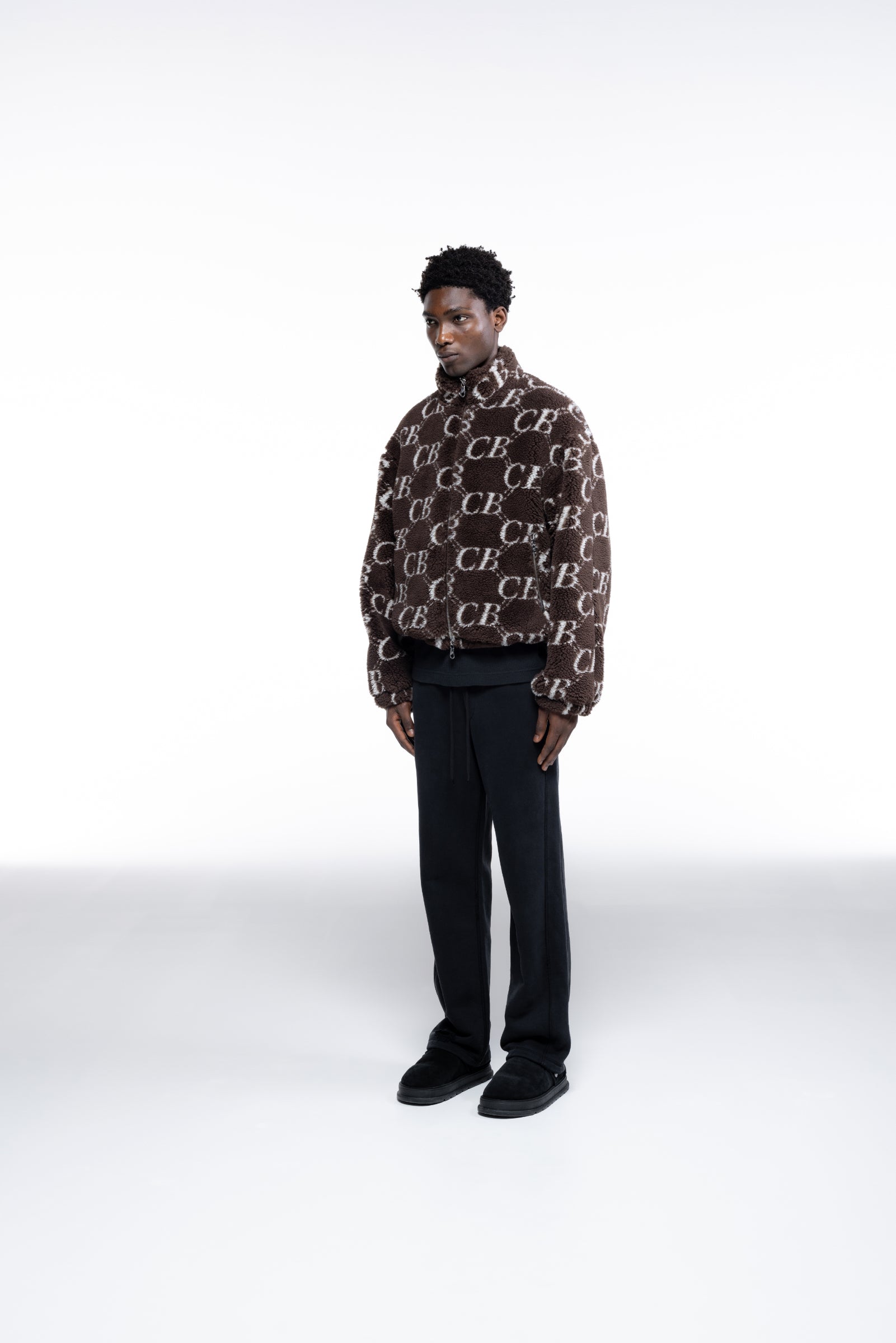 Cole Buxton | Cb Monogram Fleece | Mens | Brown