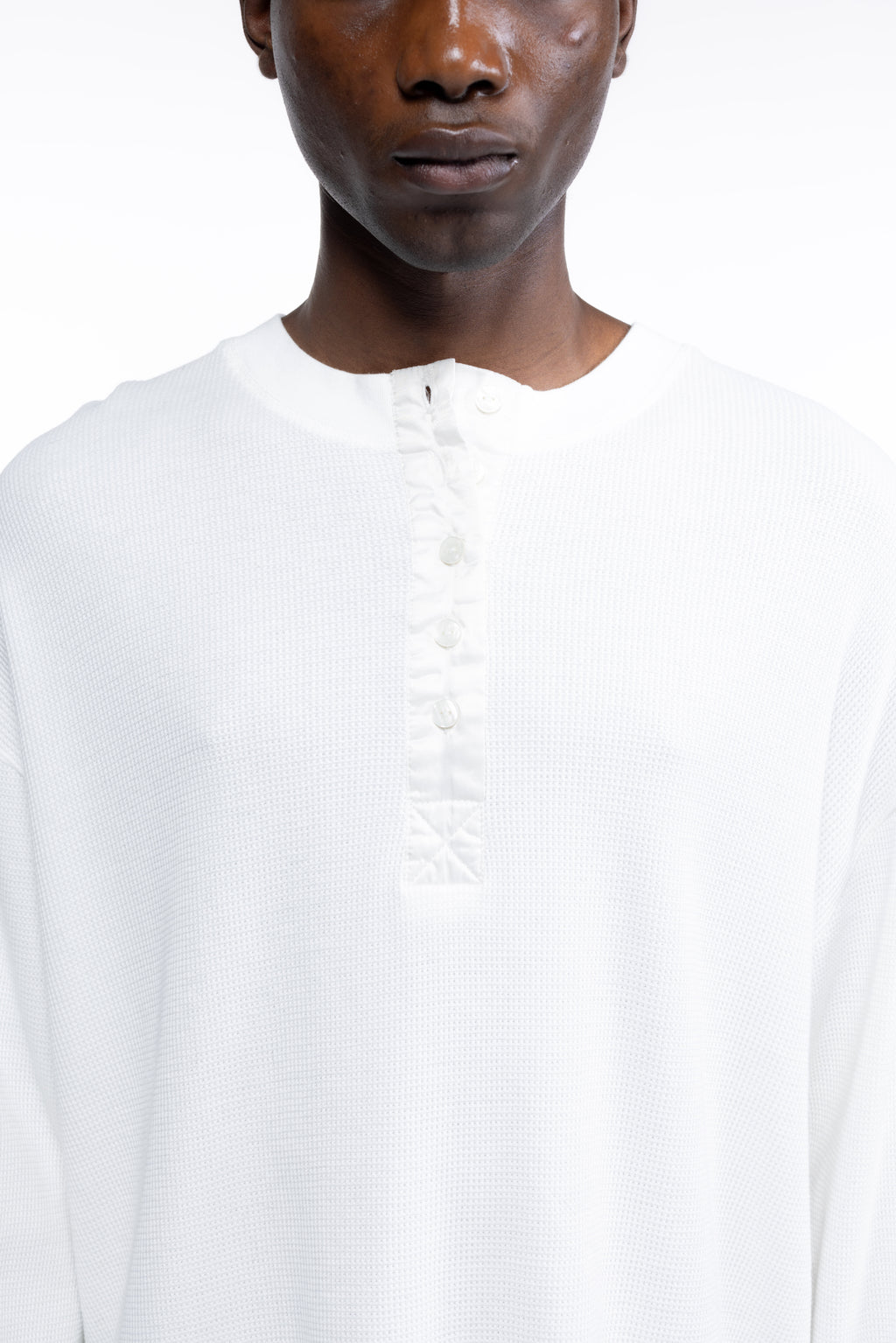 Cole Buxton | Henley Waffle | Mens | Vintage White