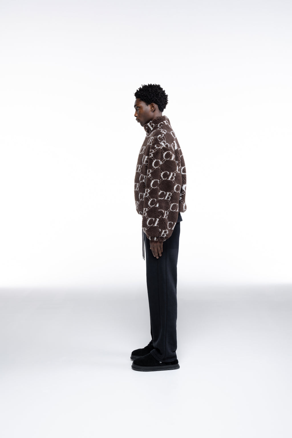 Cole Buxton | Cb Monogram Fleece | Mens | Brown