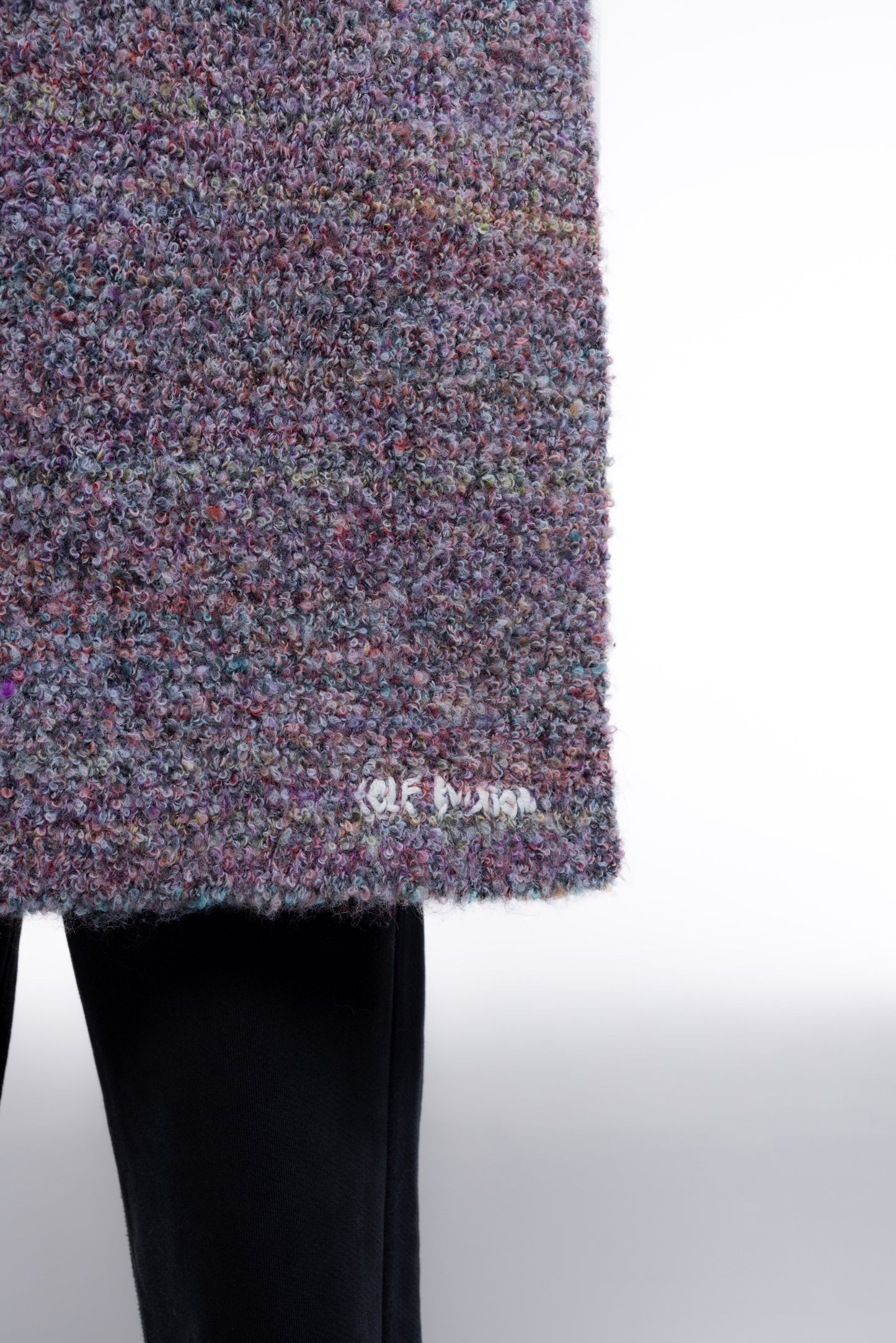 Cole Buxton | Multi Boucle Scarf | Mens | Leopard