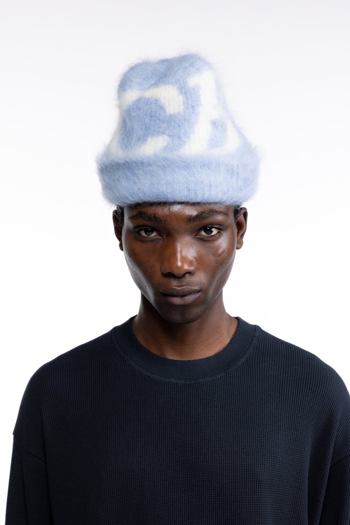 Cole Buxton | Alpaca Knit Beanie | Unisex | Alpaca | One Size Fits All | Blue