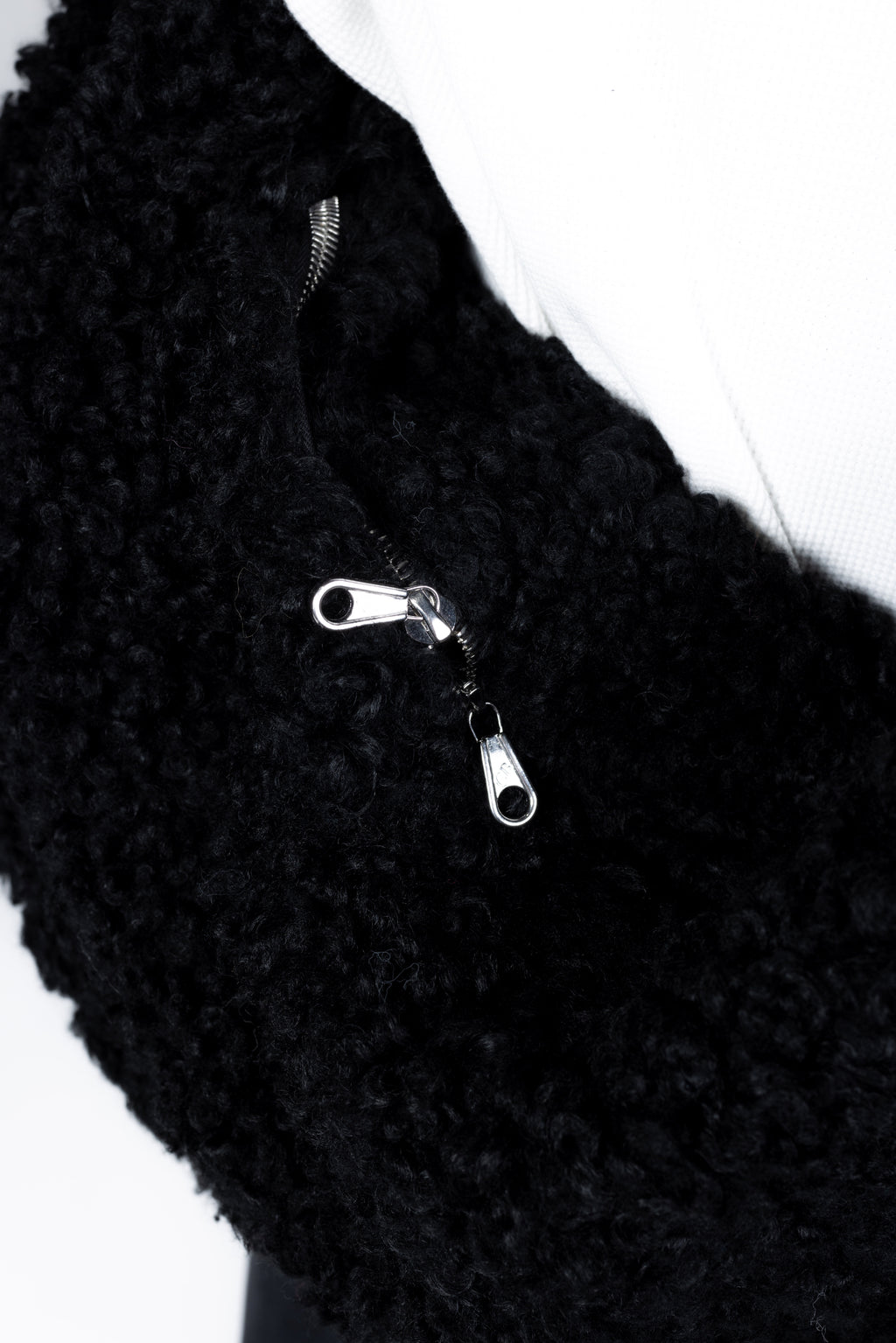 Cole Buxton | Curly Shearling Sling Bag | Mens | Black