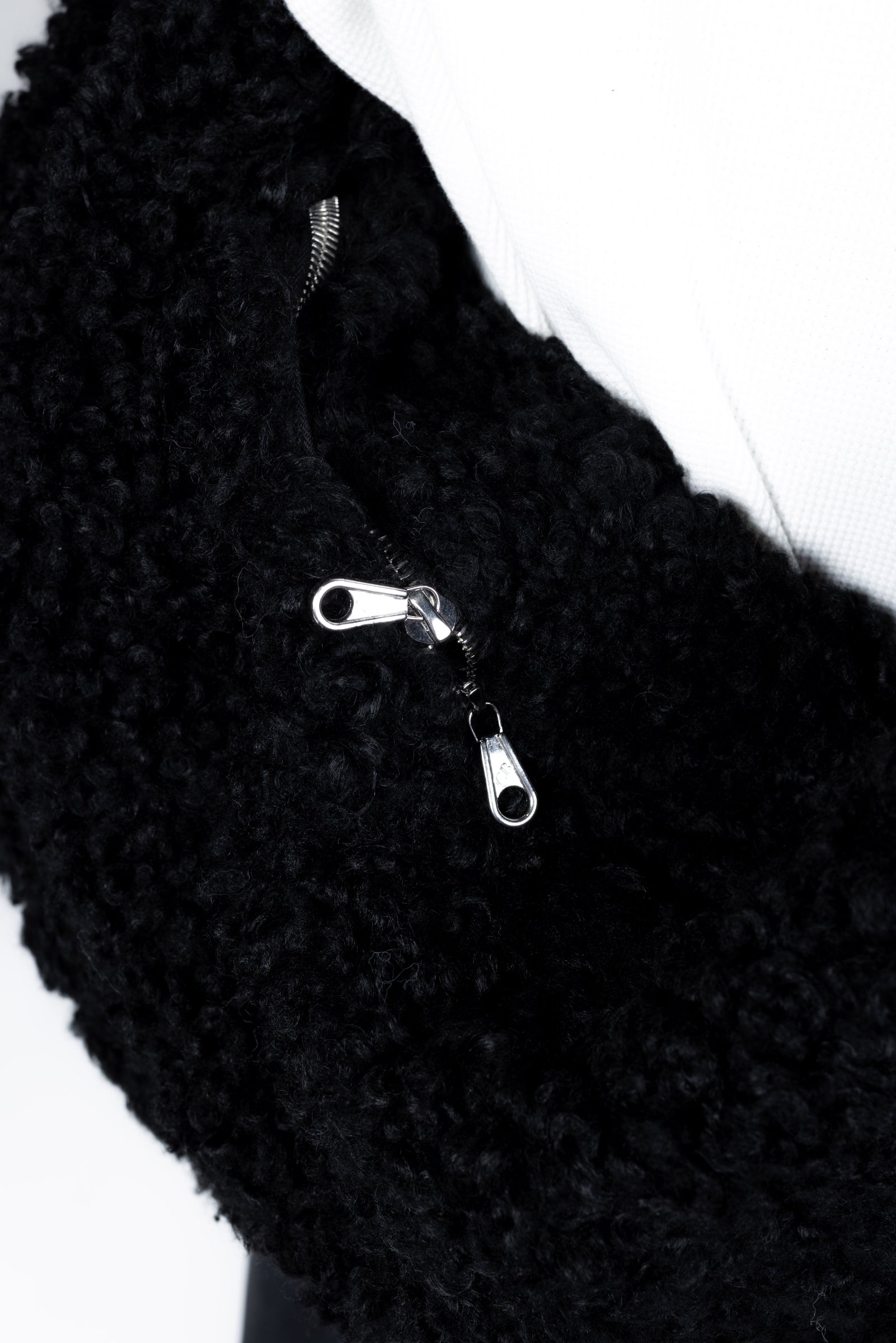 Cole Buxton | Curly Shearling Sling Bag | Mens | Black