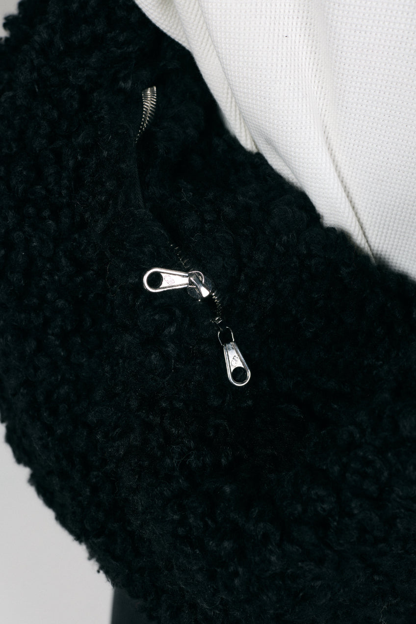 Cole Buxton | Shearling Sling Bag | Mens | Black