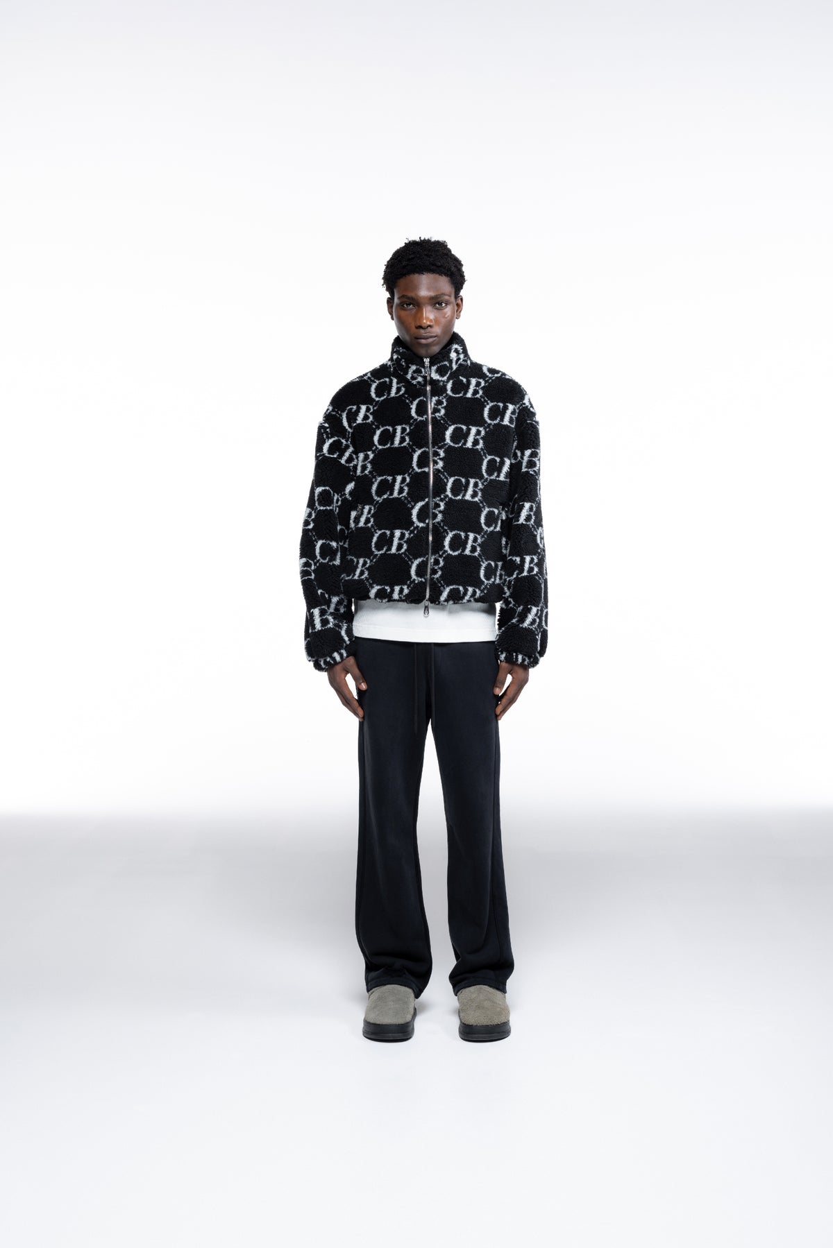 Cole Buxton | Cb Monogram Fleece | Mens | Black