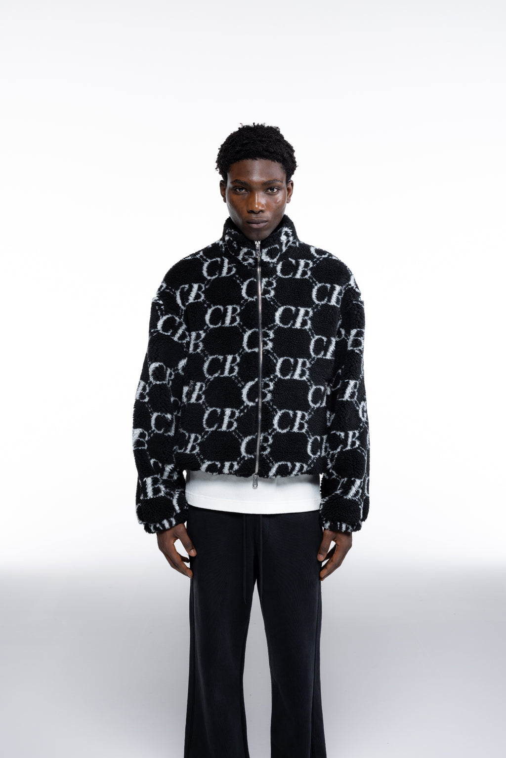 Cole Buxton | Cb Monogram Fleece | Mens | Black
